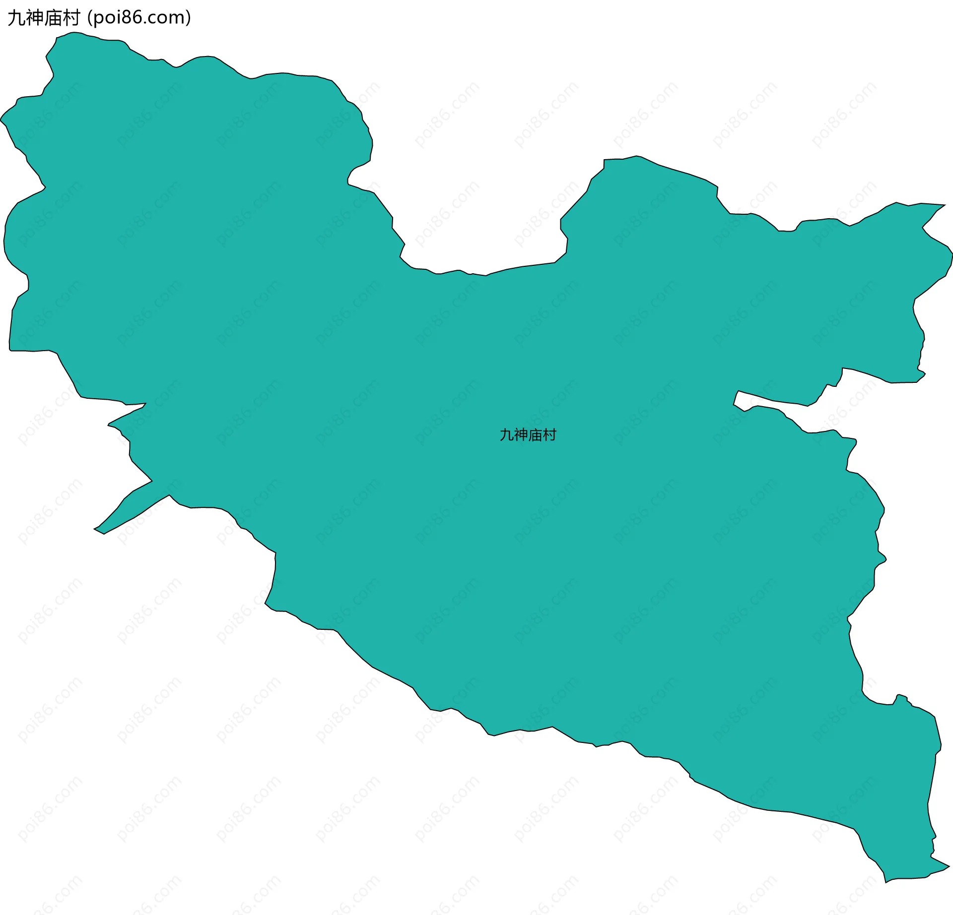 九神庙村边界地图