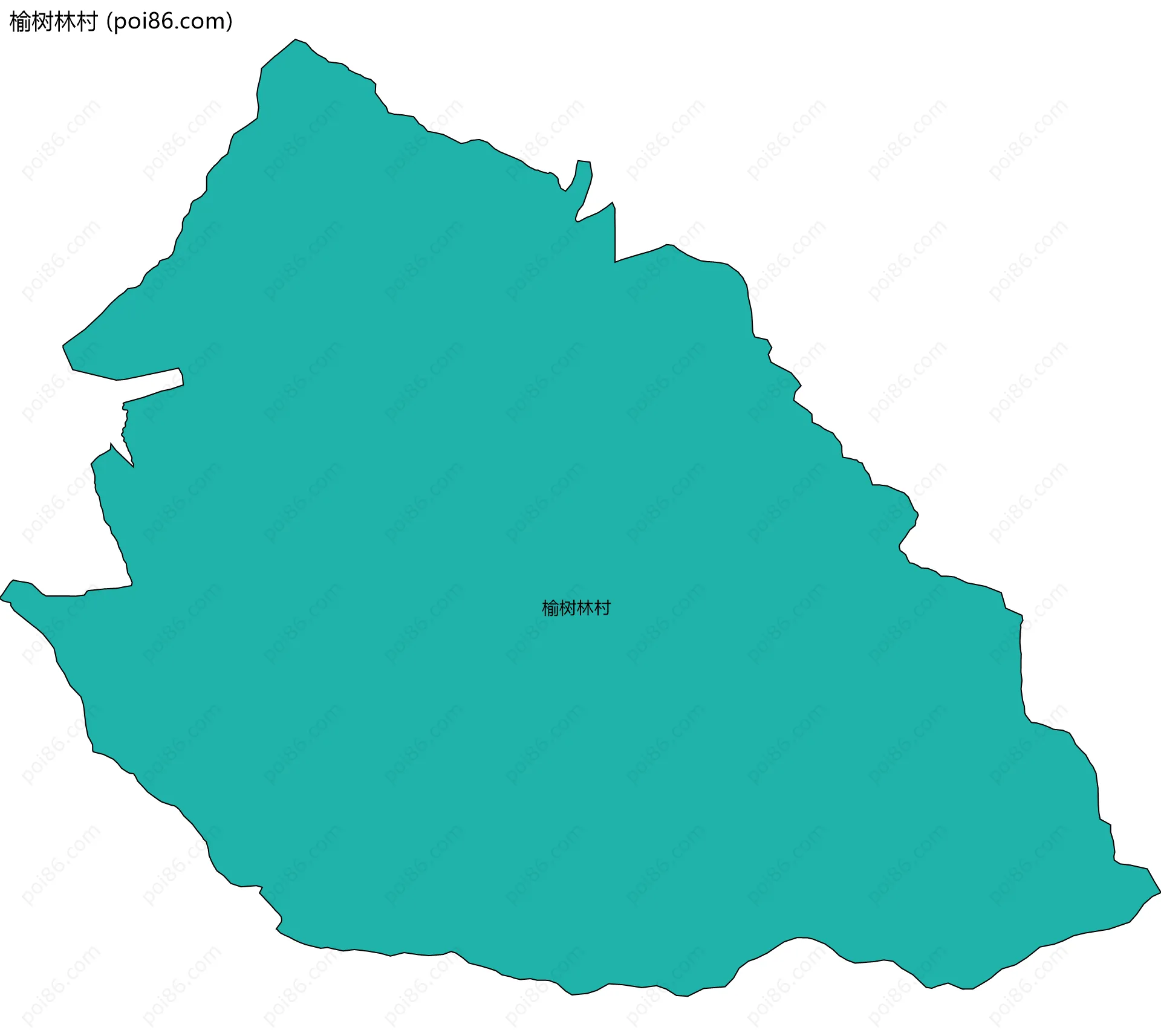 榆树林村边界地图