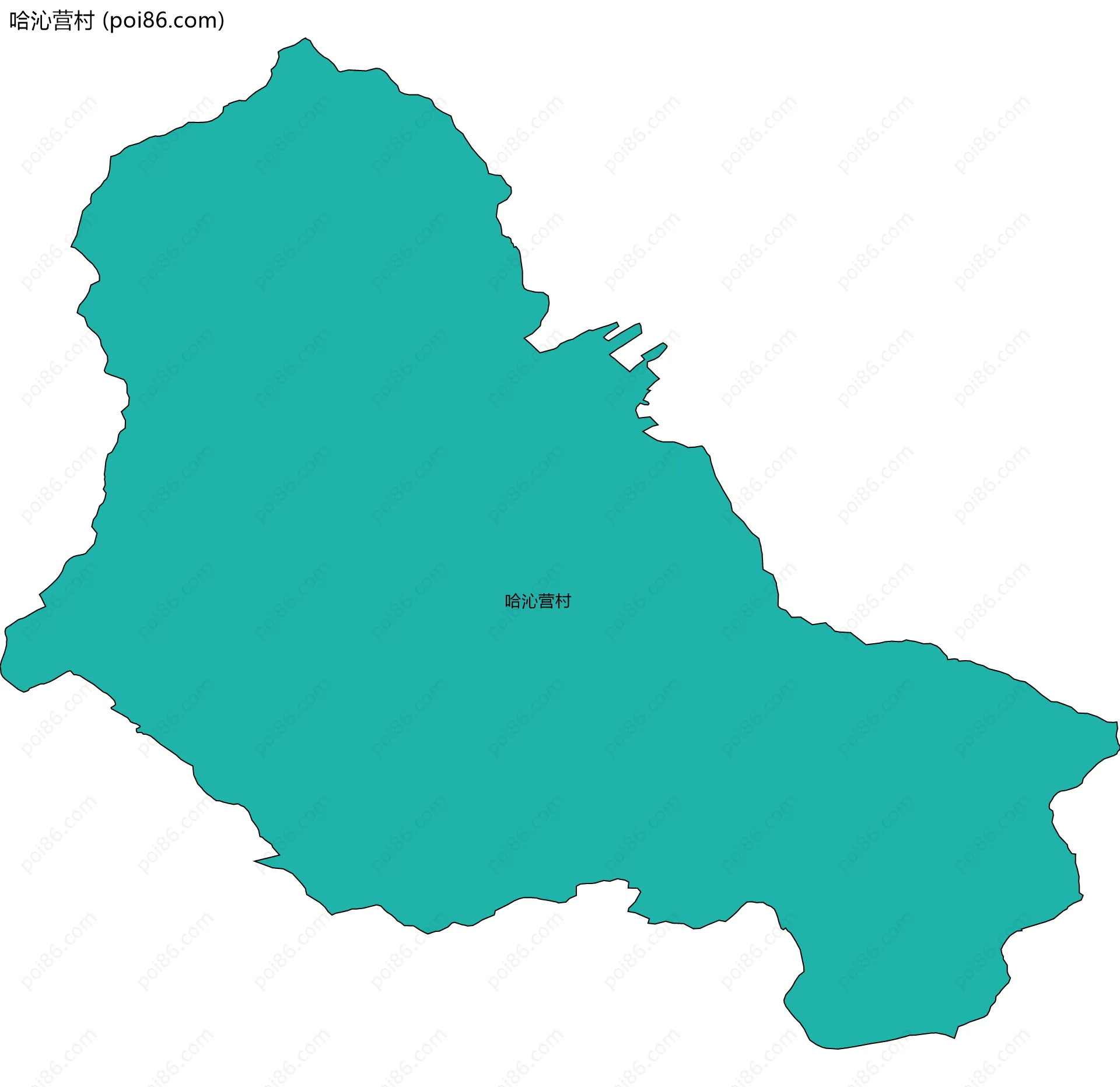 哈沁营村边界地图