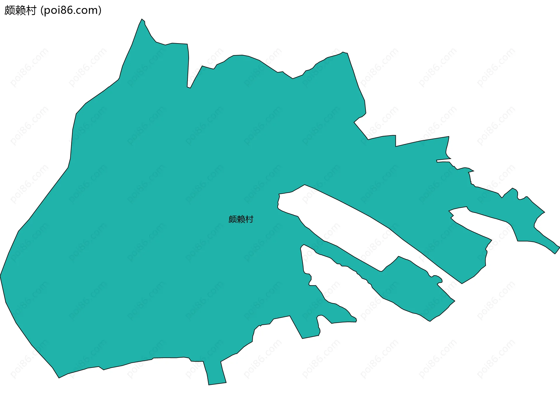颇赖村边界地图