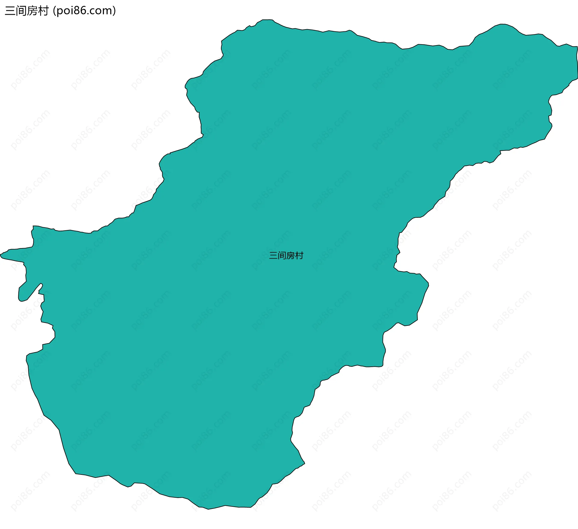 三间房村边界地图