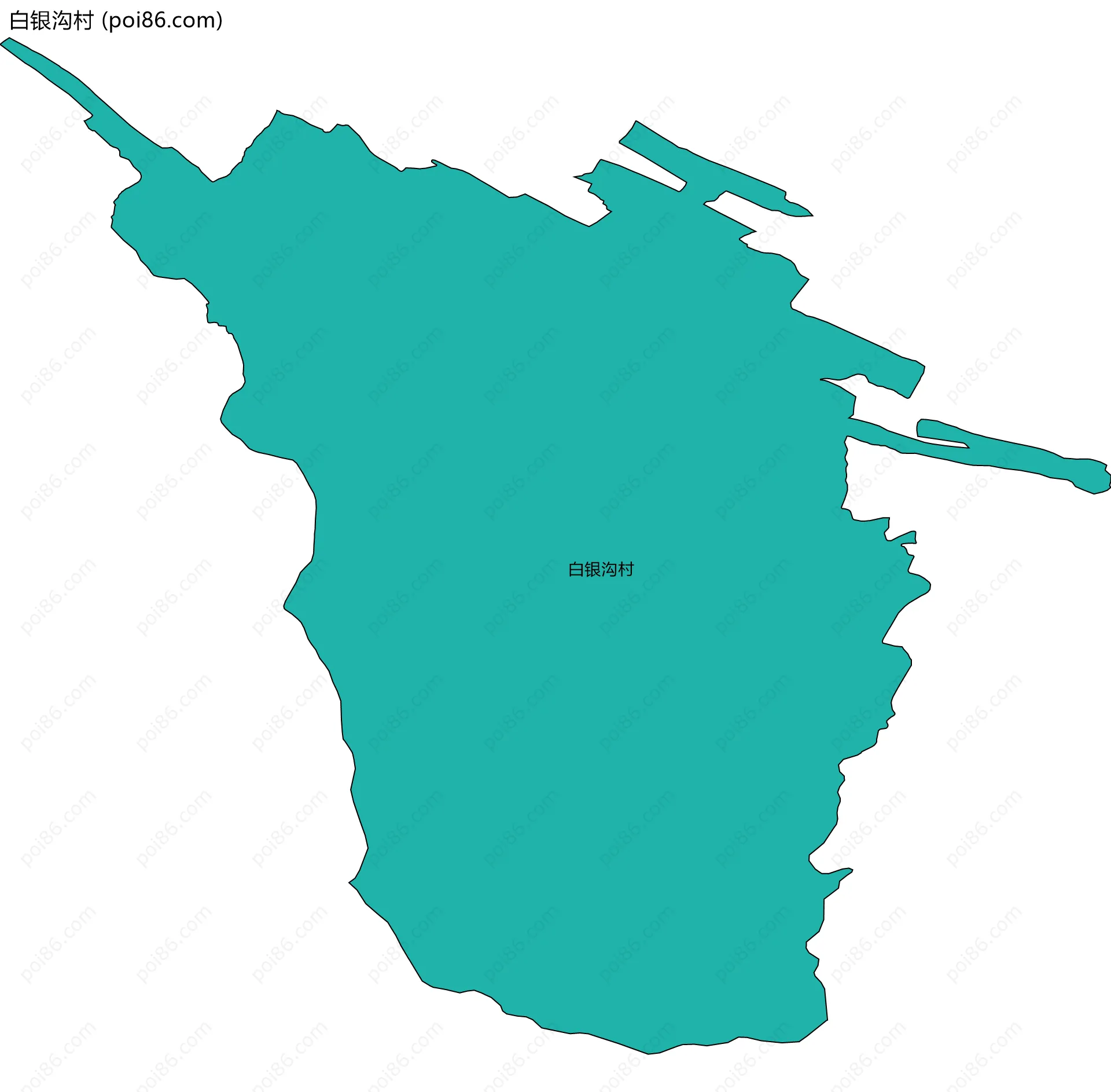 白银沟村边界地图