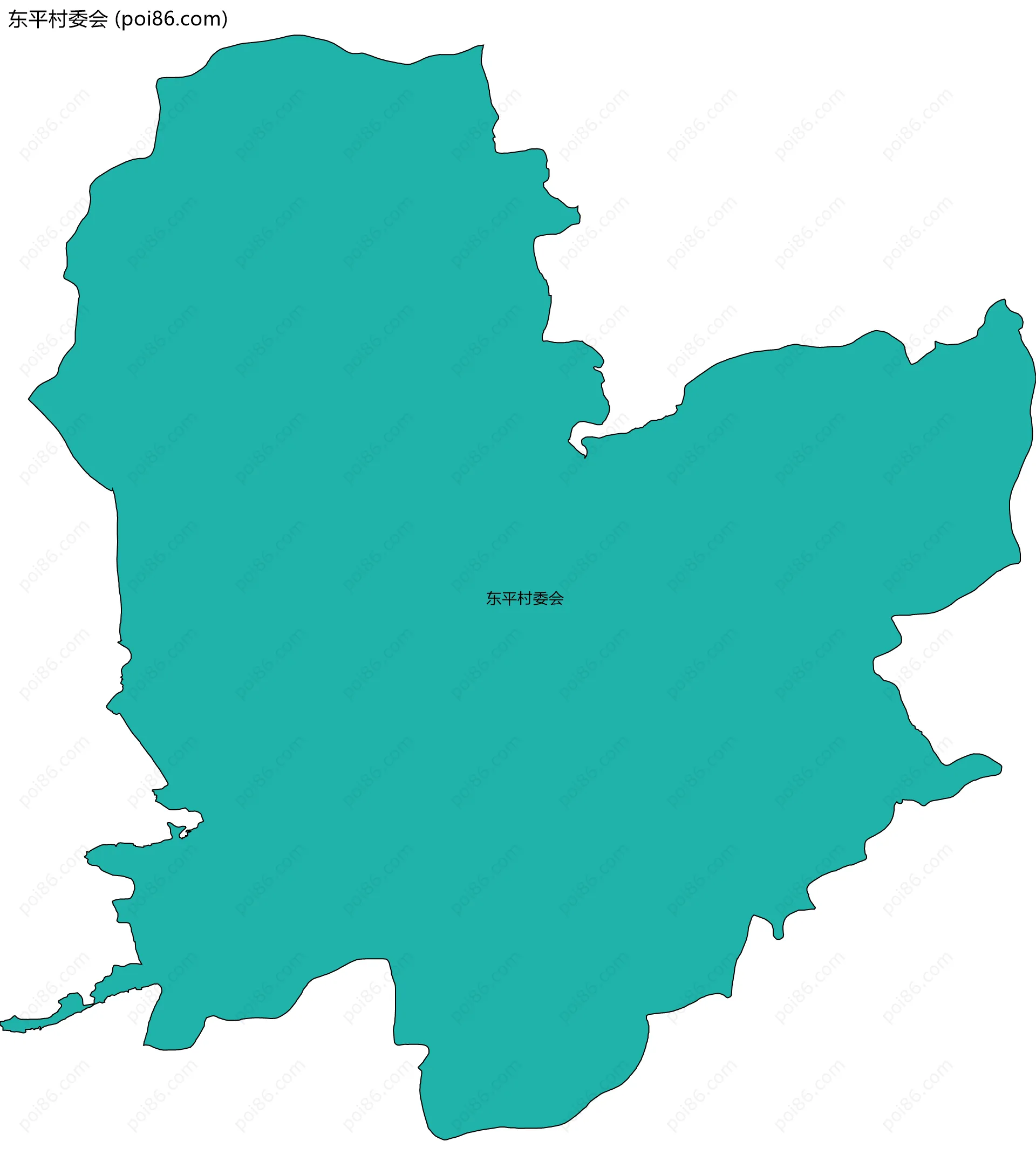 东平村委会边界地图