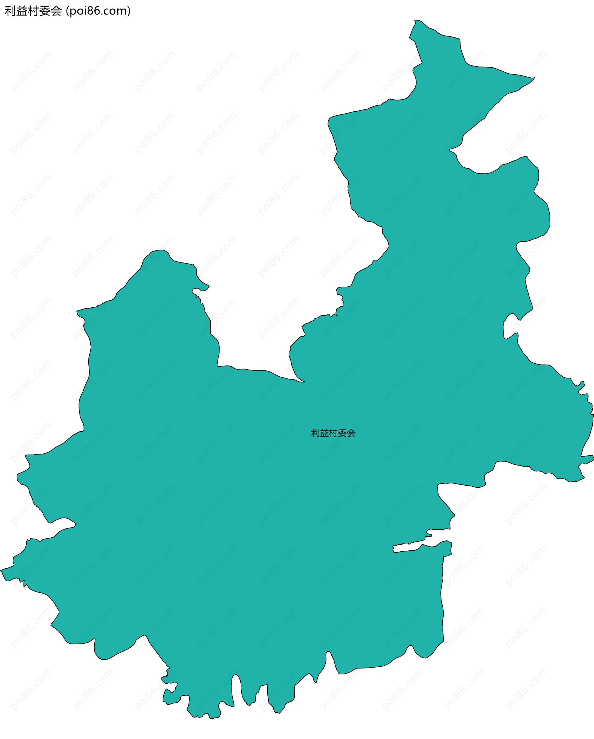 利益村委会边界地图