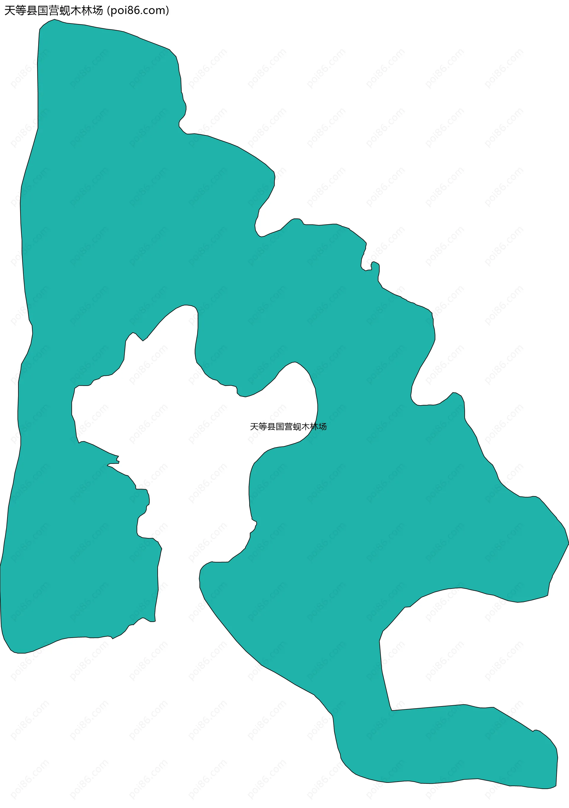 天等县国营蚬木林场边界地图