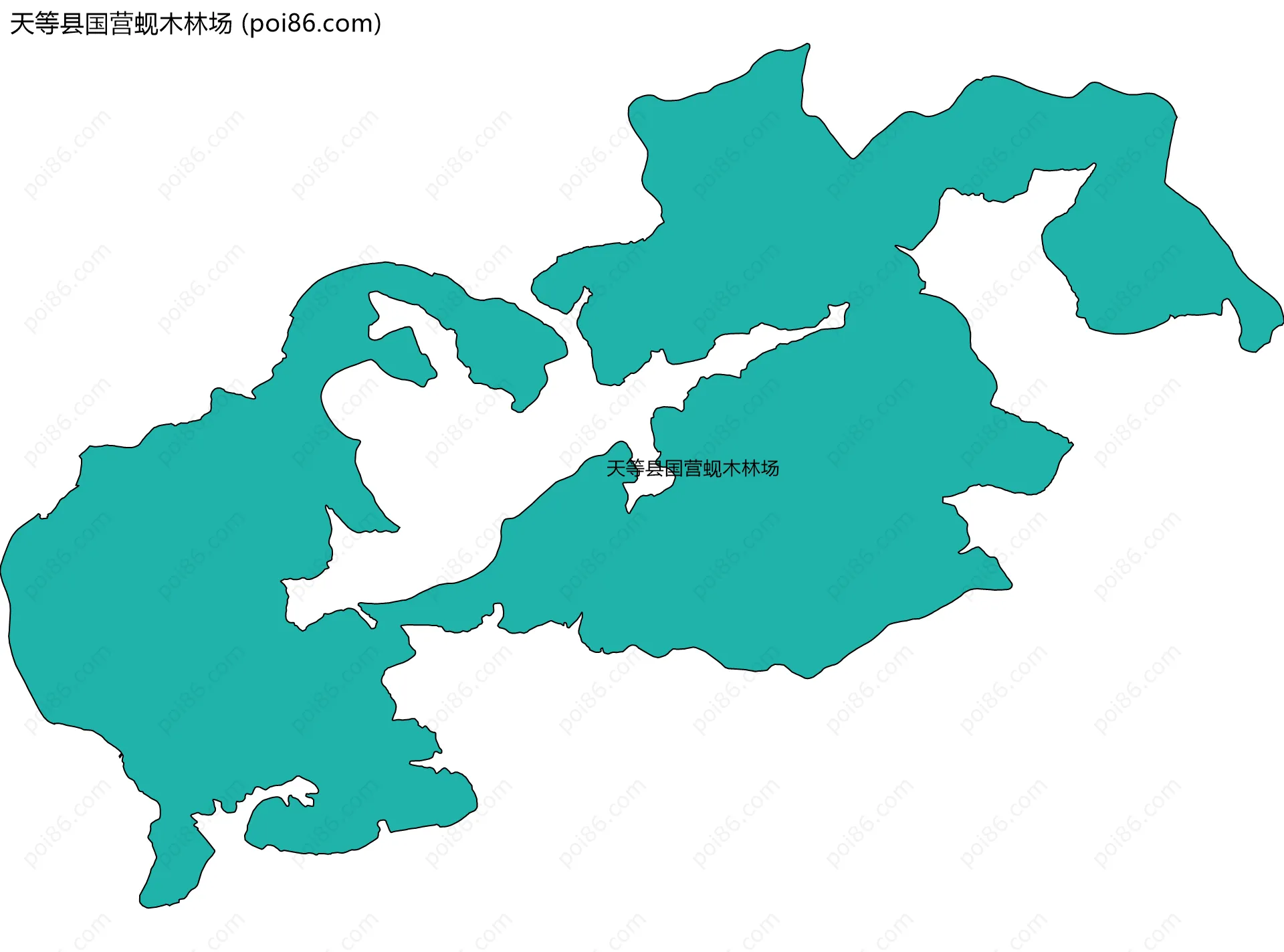 天等县国营蚬木林场边界地图