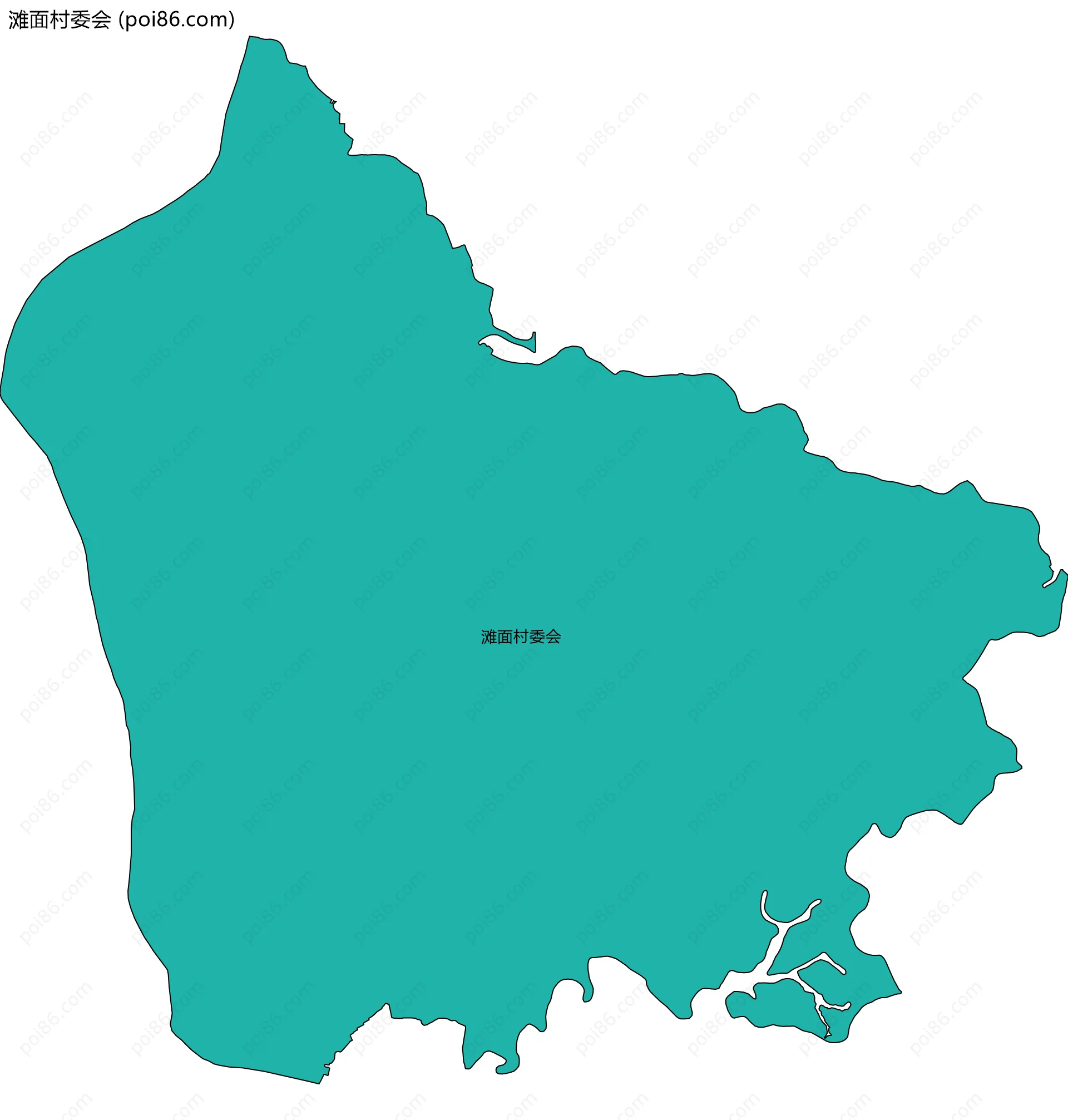 滩面村委会边界地图