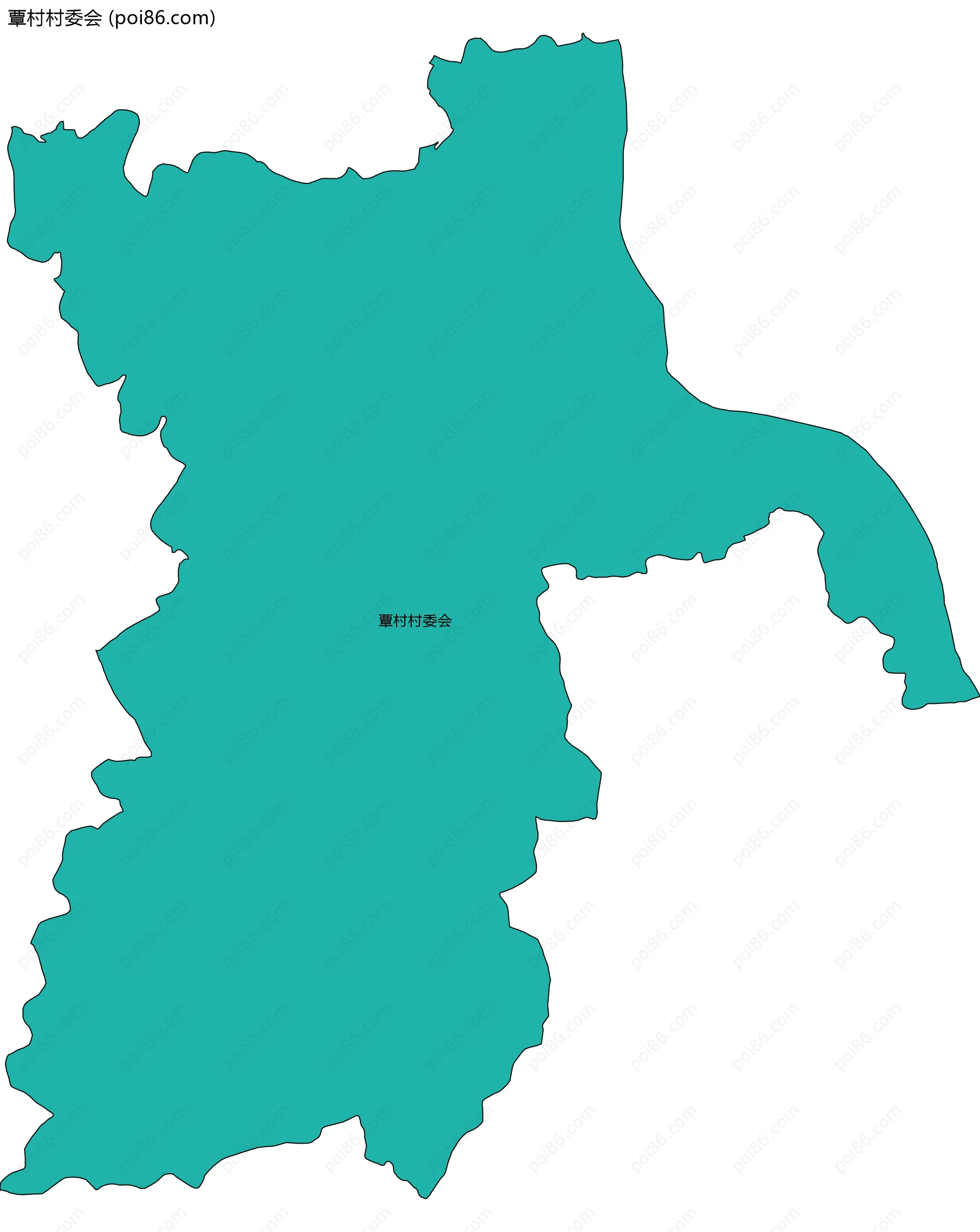 覃村村委会边界地图