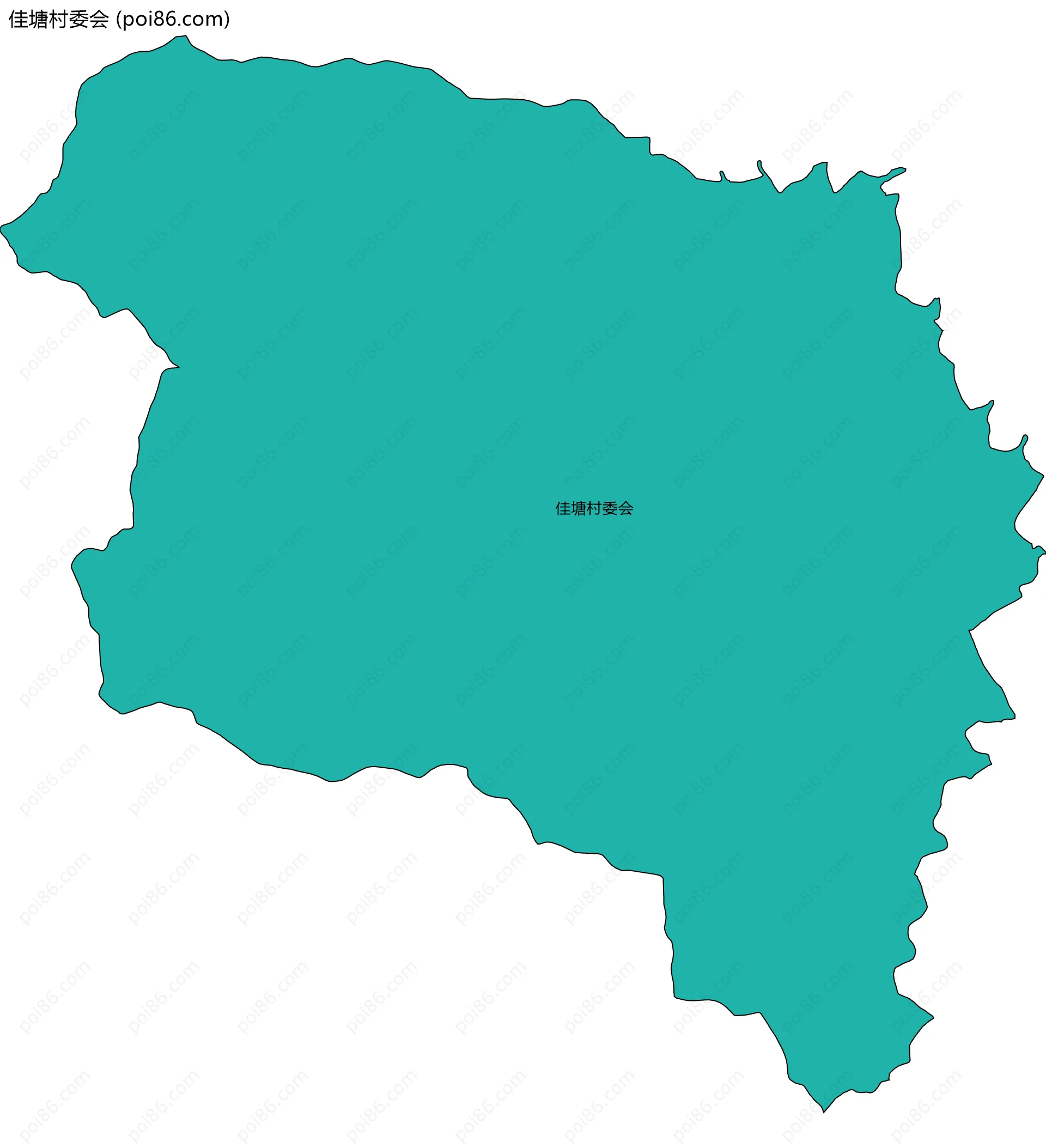 佳塘村委会边界地图