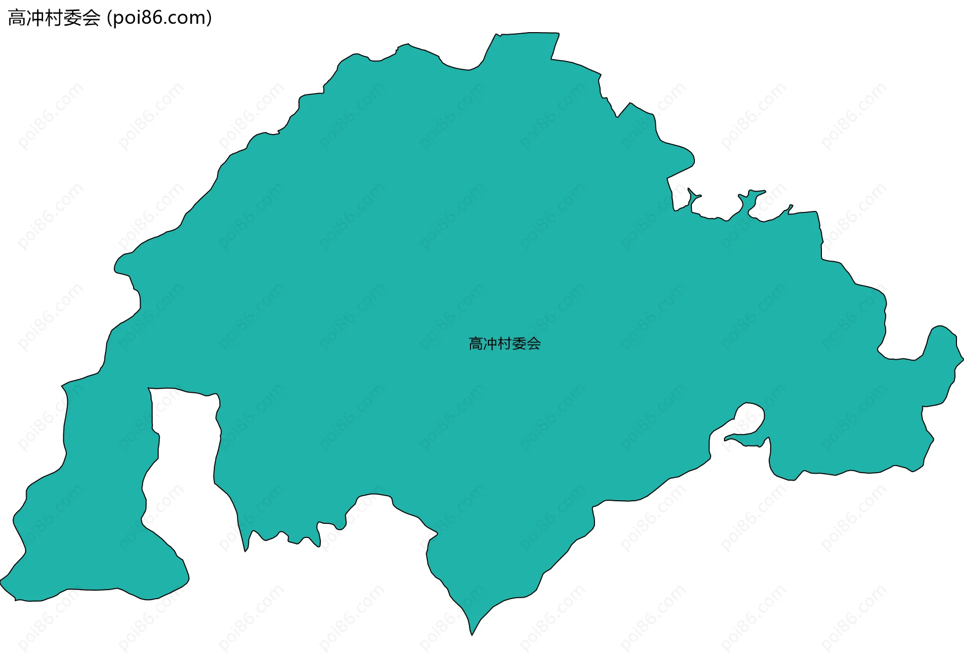 高冲村委会边界地图