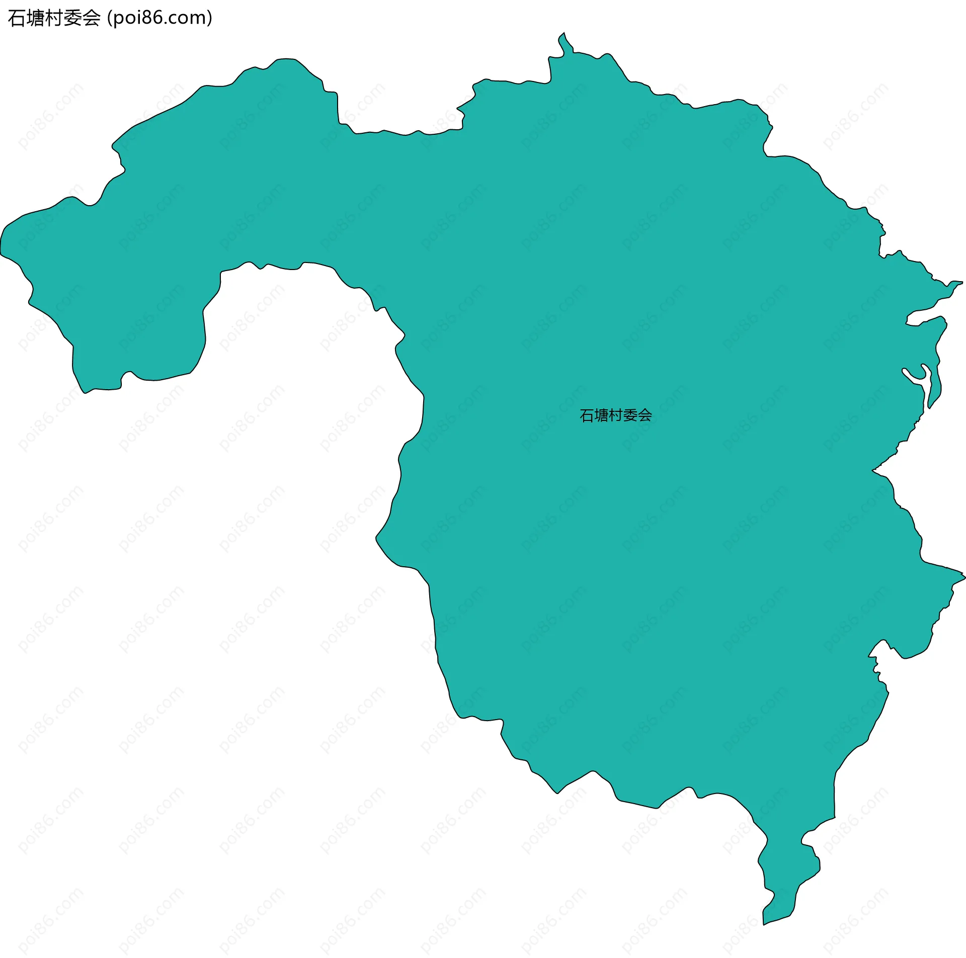 石塘村委会边界地图