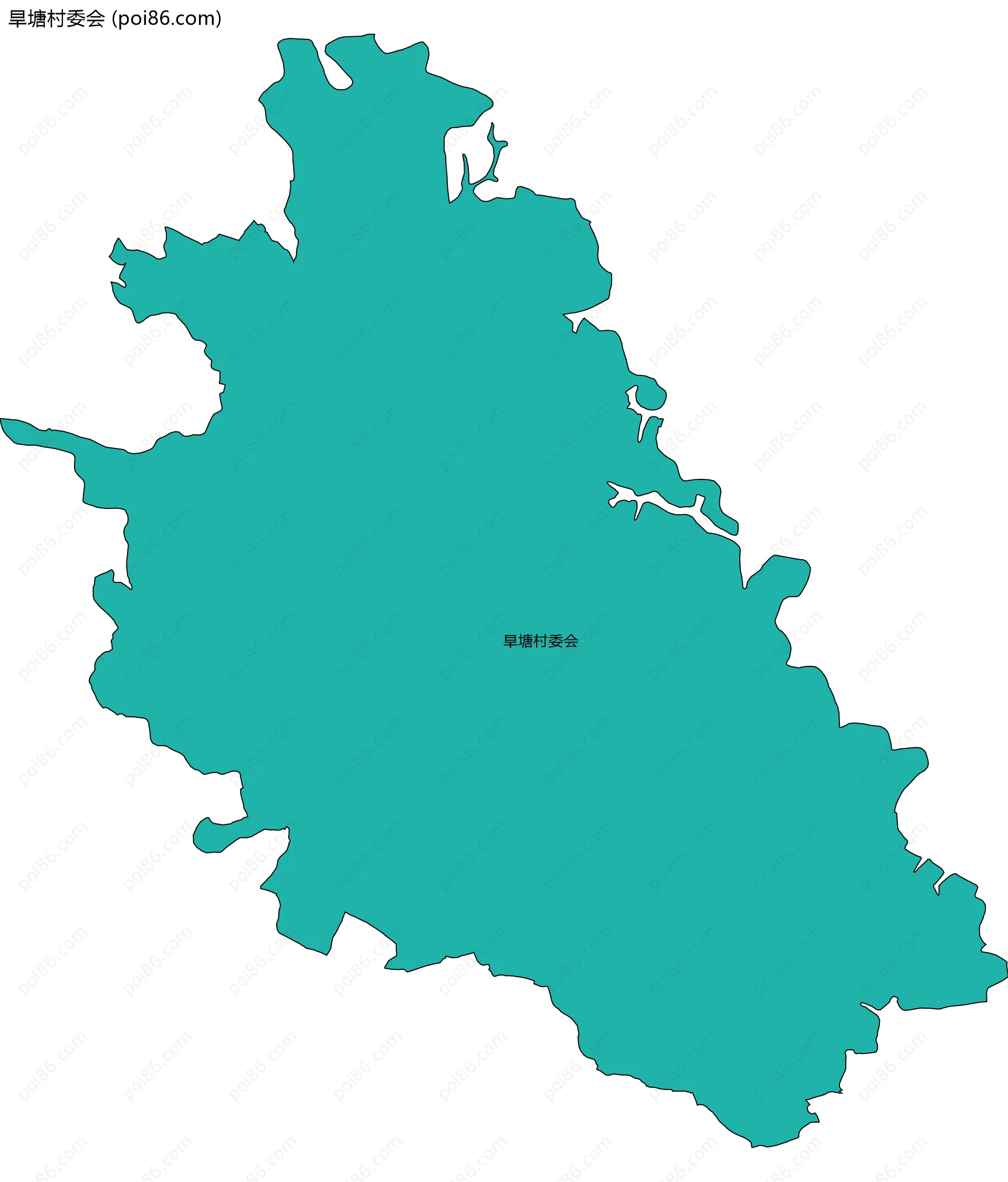 旱塘村委会边界地图