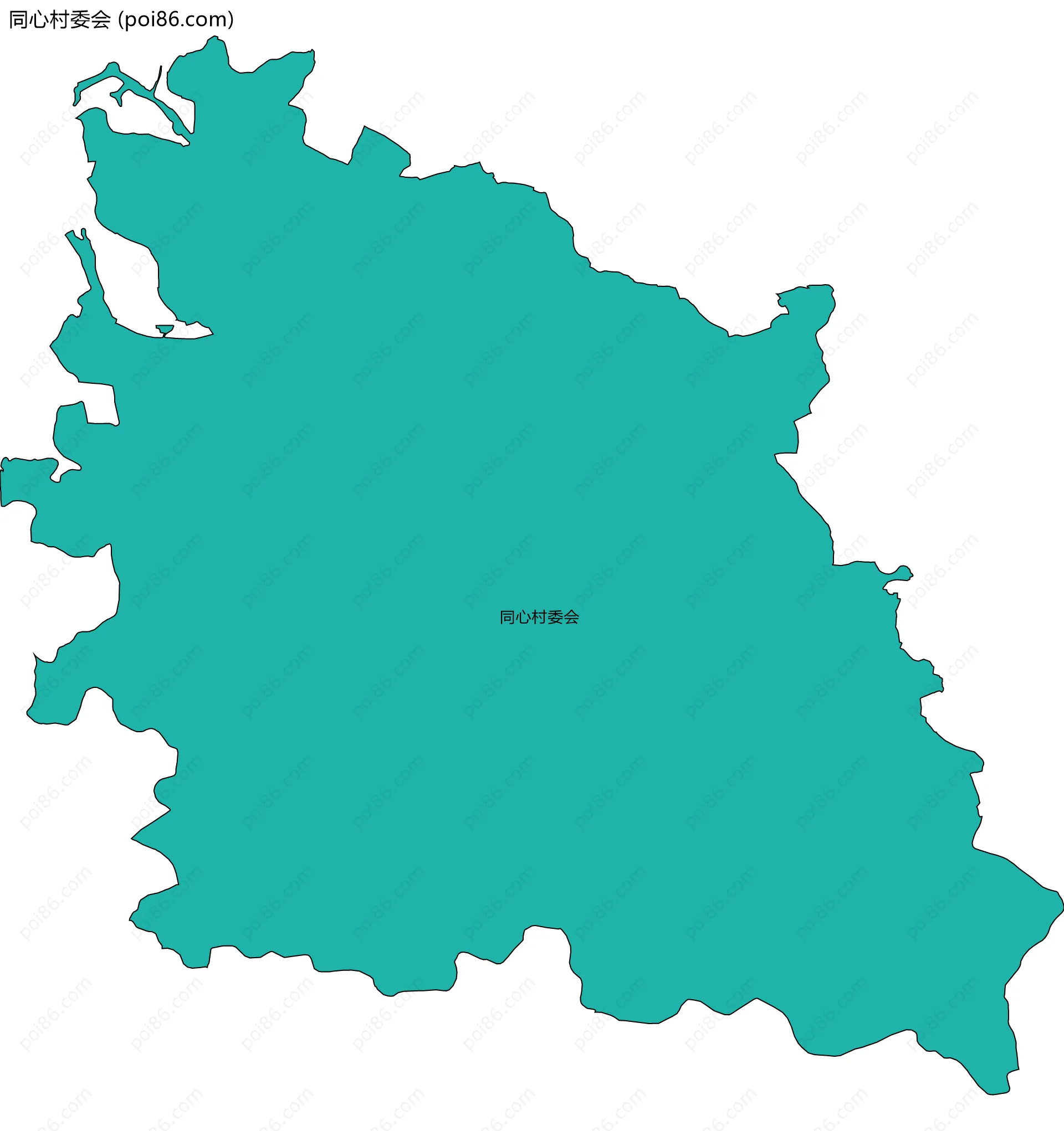 同心村委会边界地图