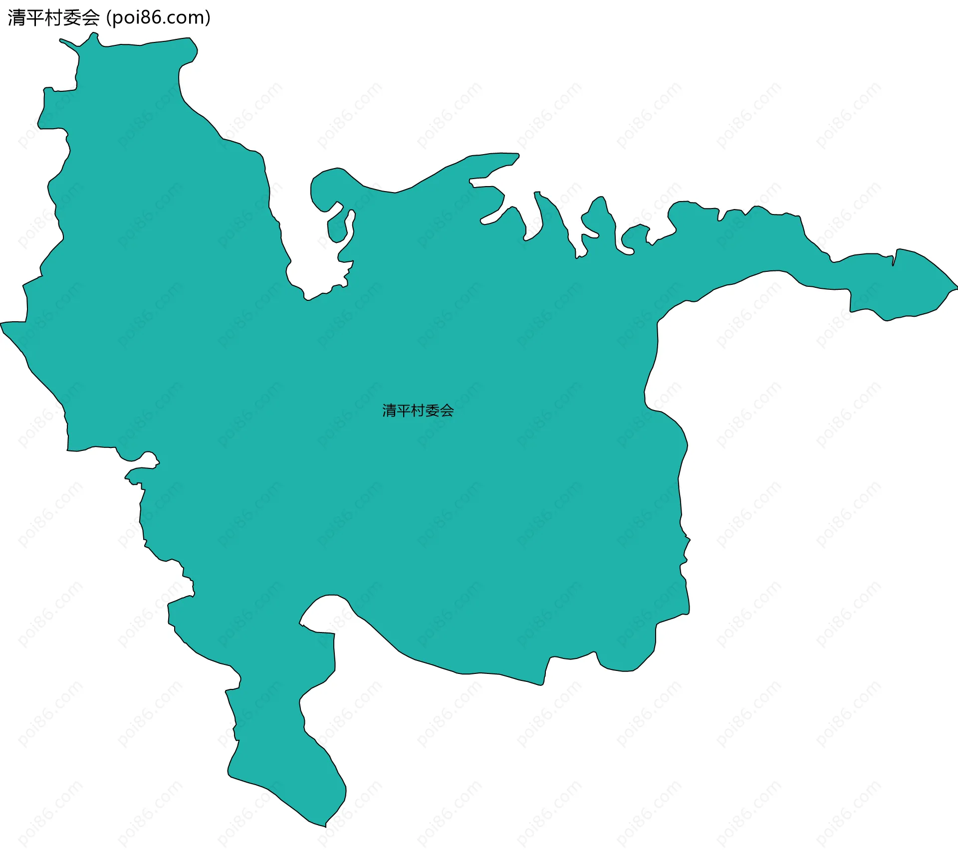 清平村委会边界地图