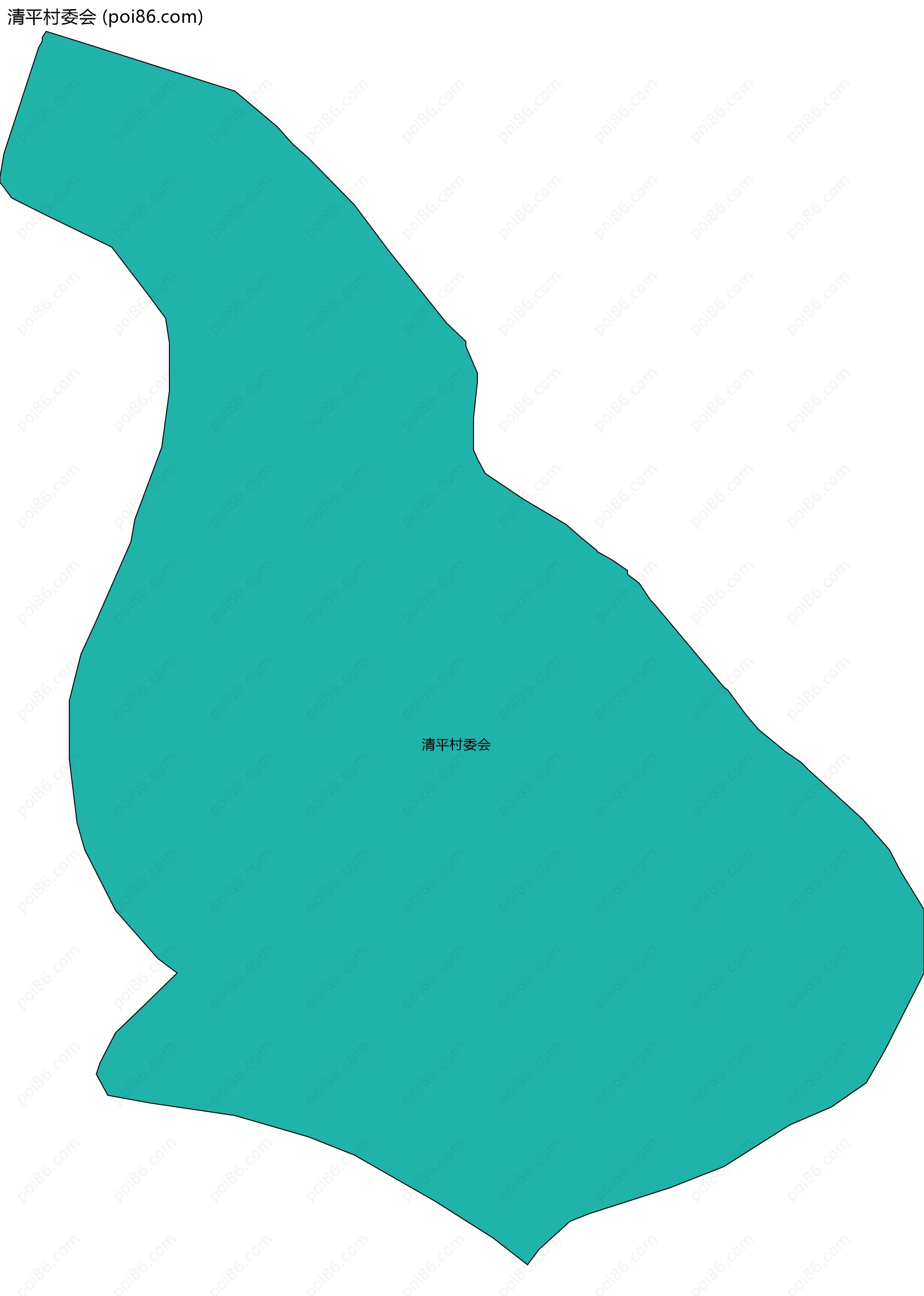 清平村委会边界地图