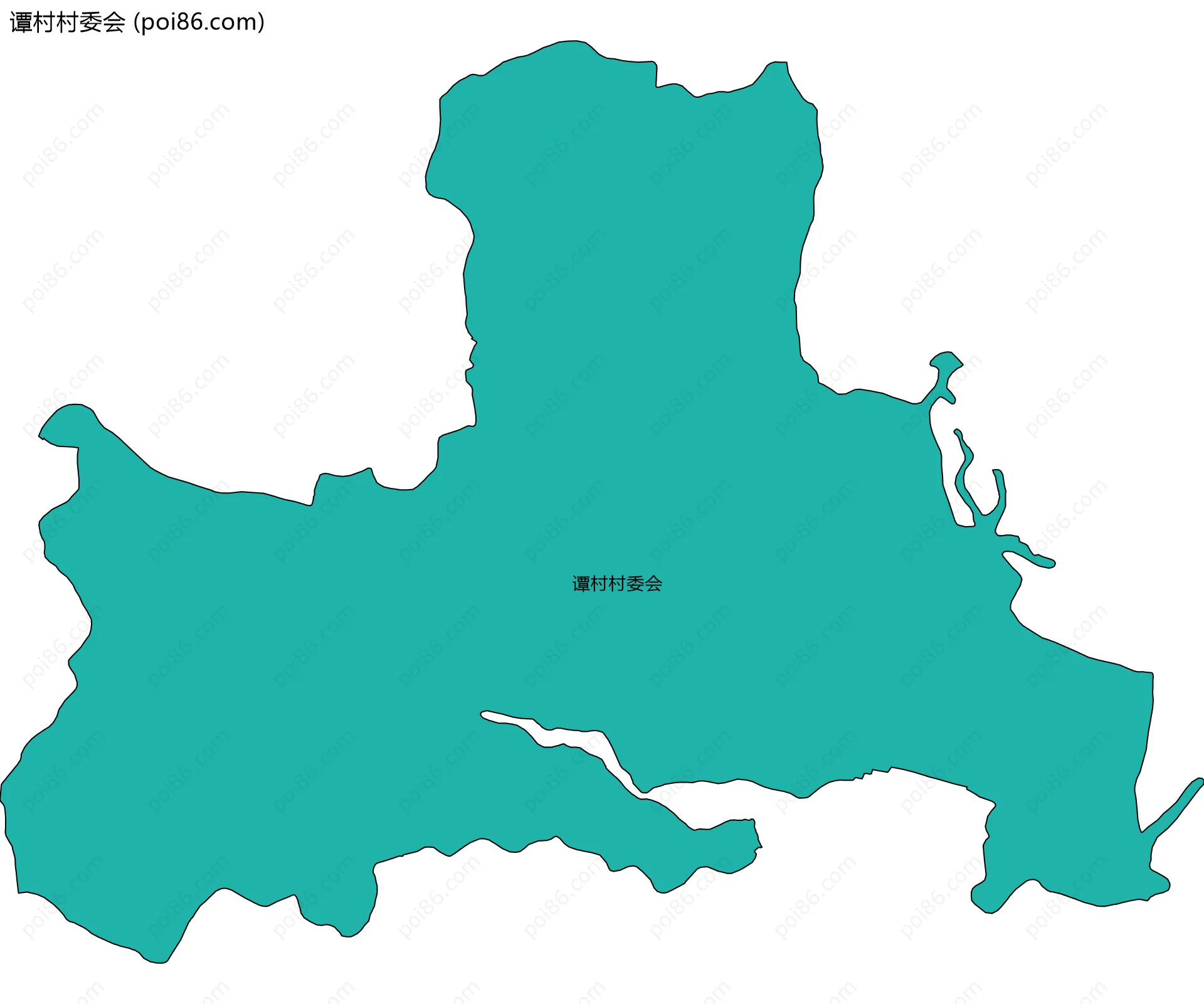 谭村村委会边界地图