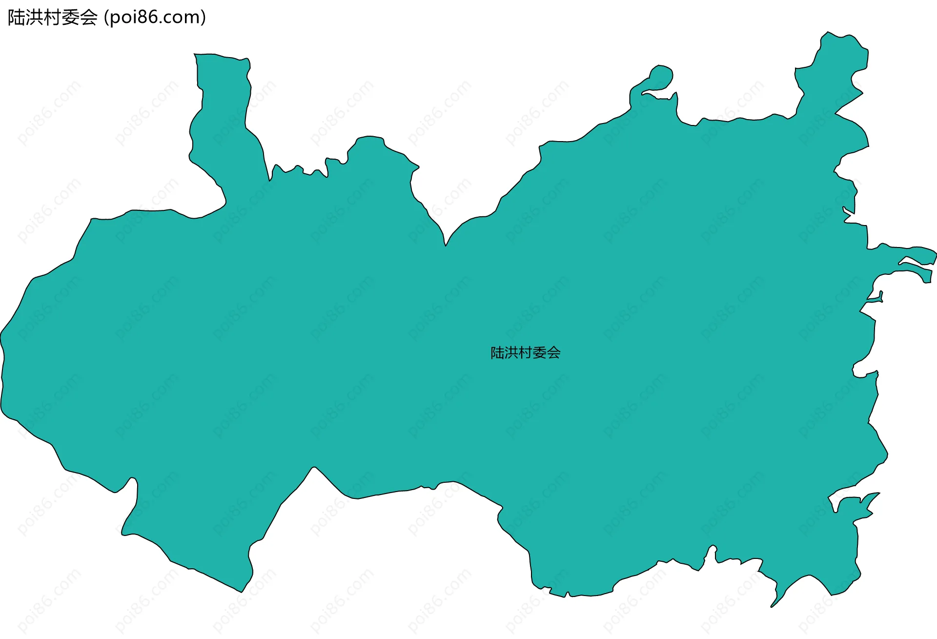 陆洪村委会边界地图
