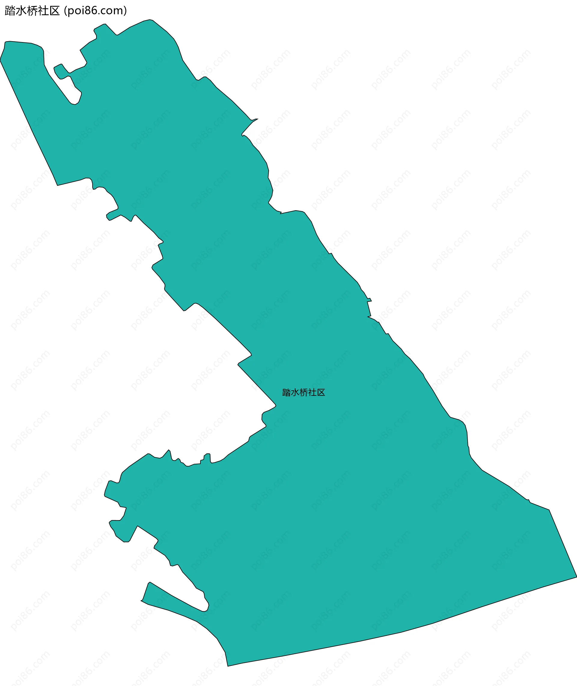 踏水桥社区边界地图