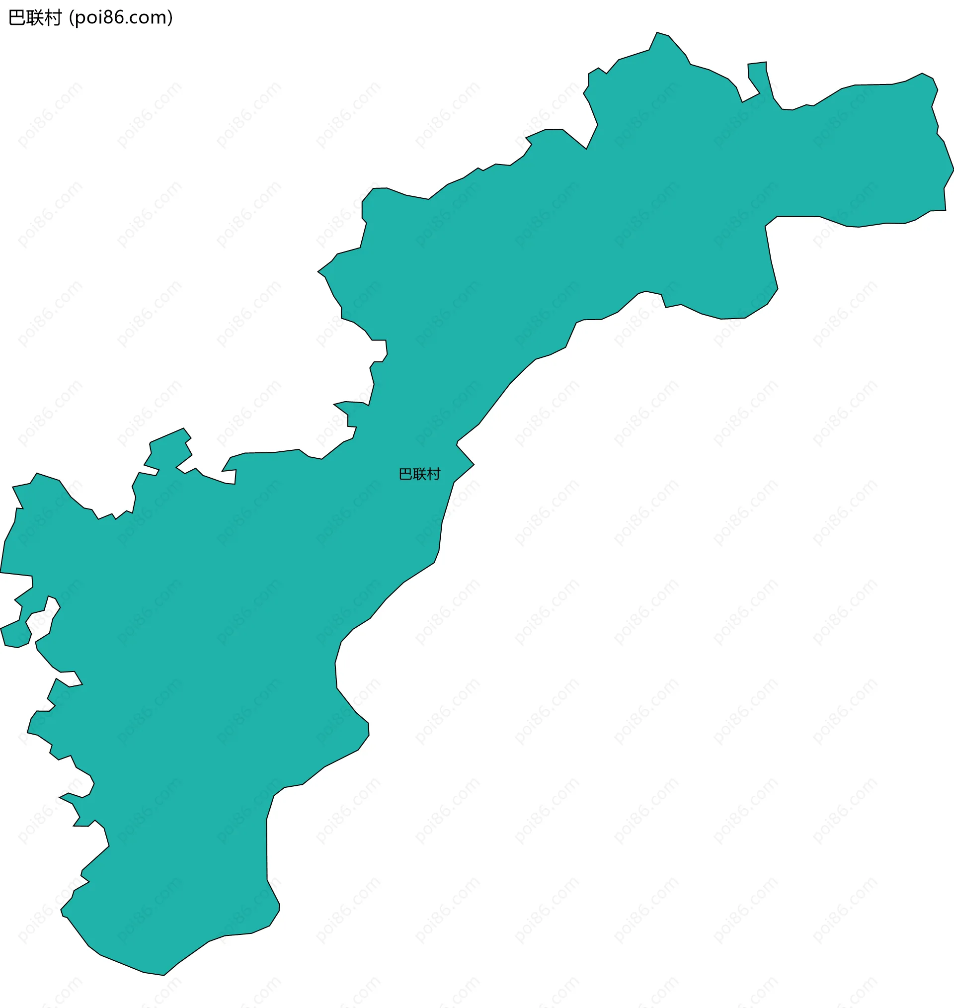 巴联村边界地图