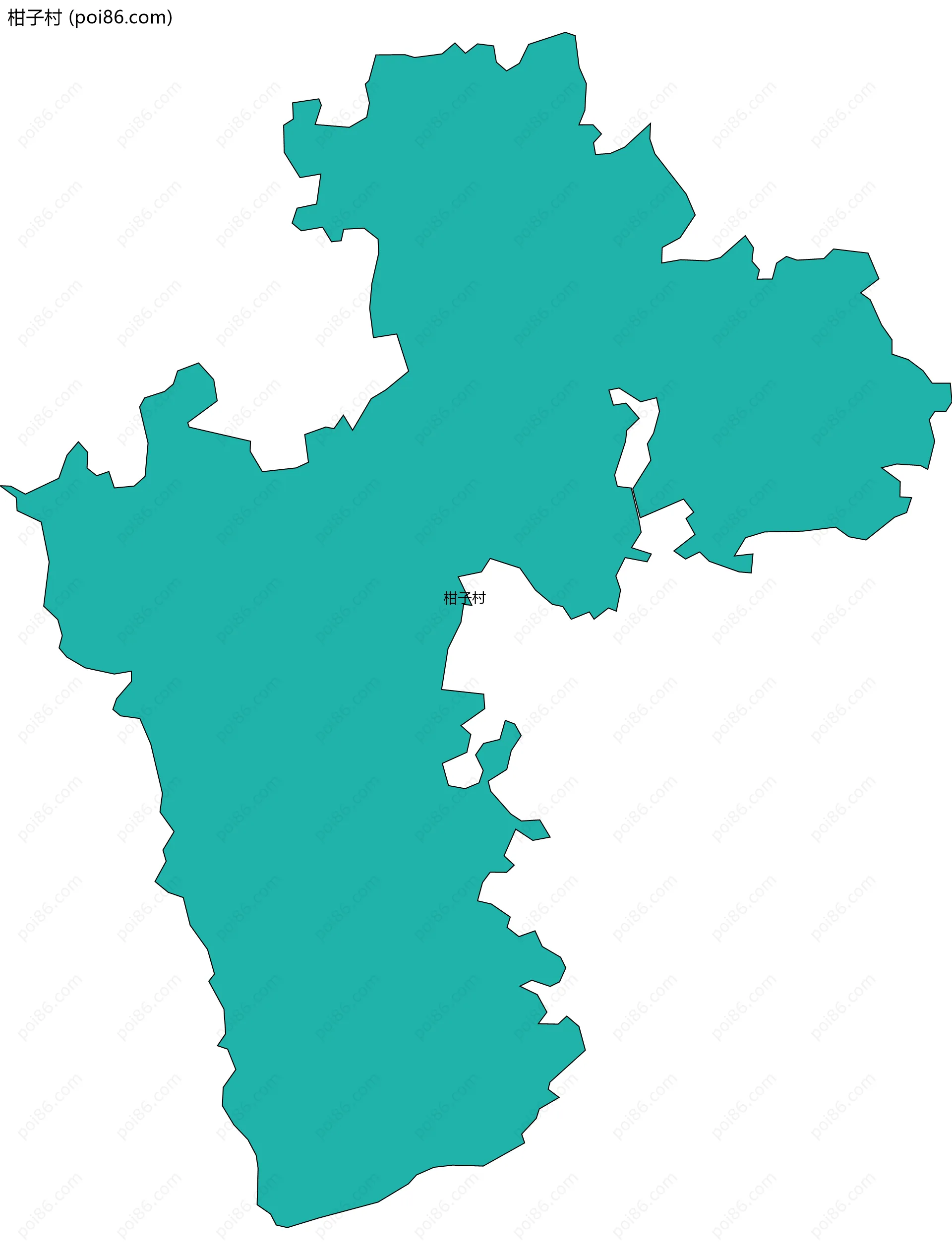 柑子村边界地图