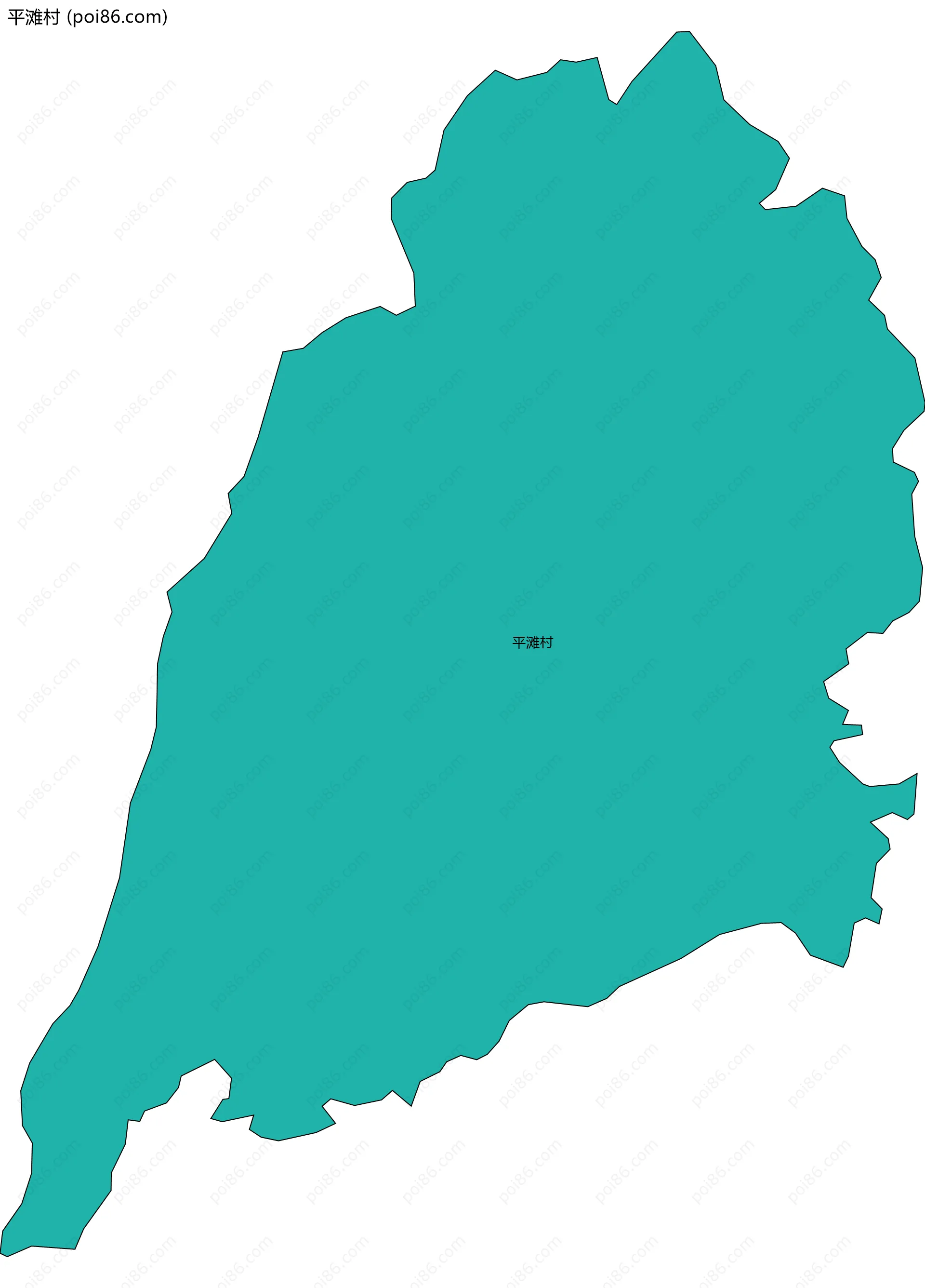 平滩村边界地图