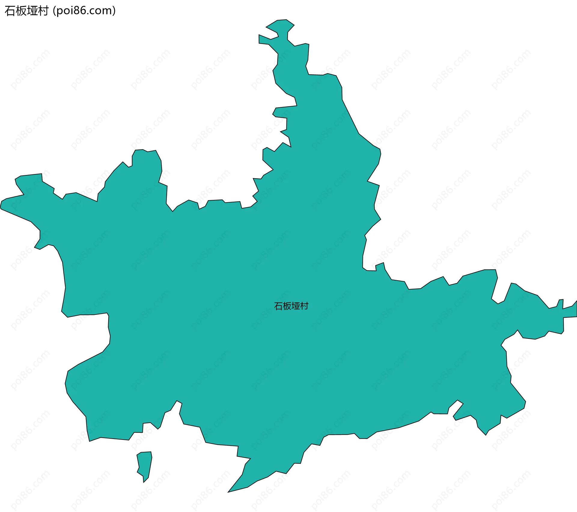 石板垭村边界地图