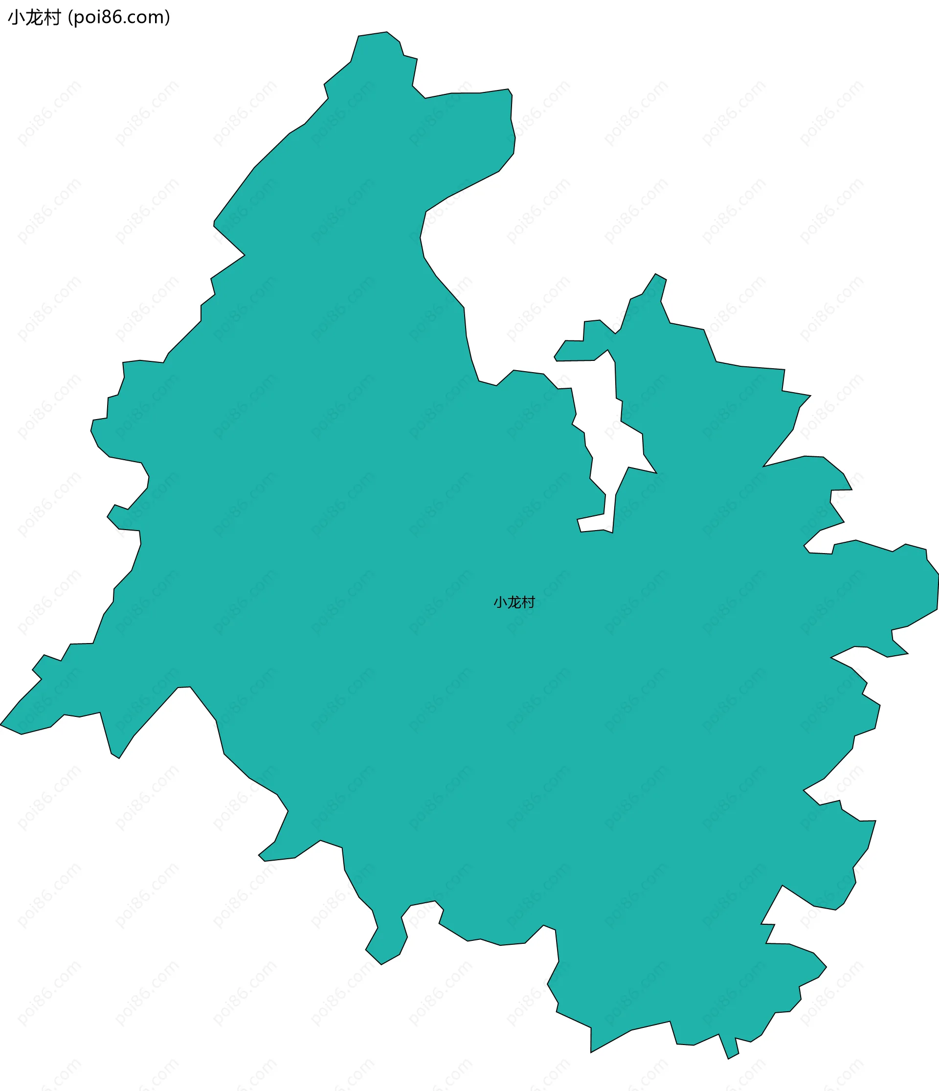 小龙村边界地图