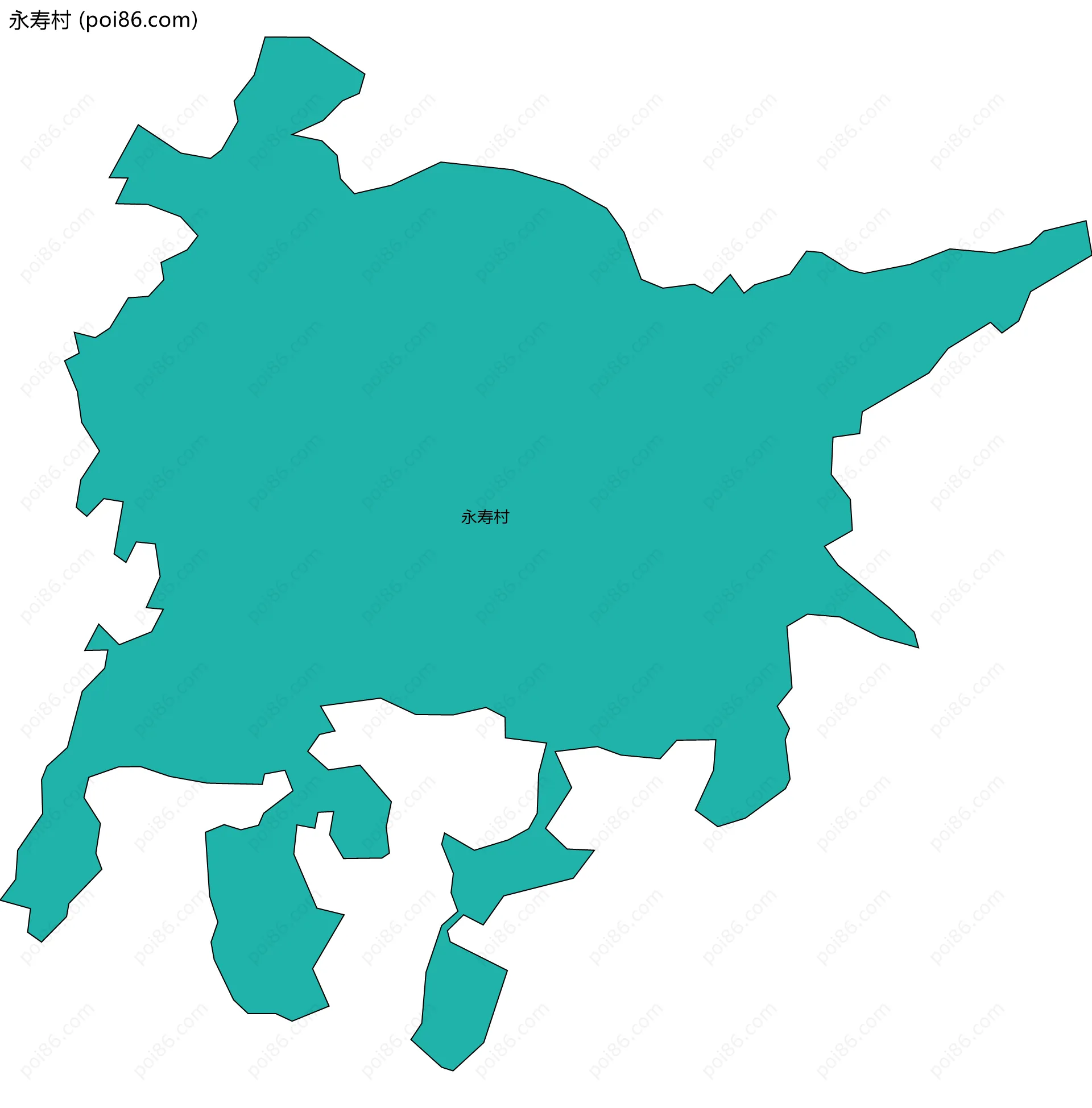 永寿村边界地图