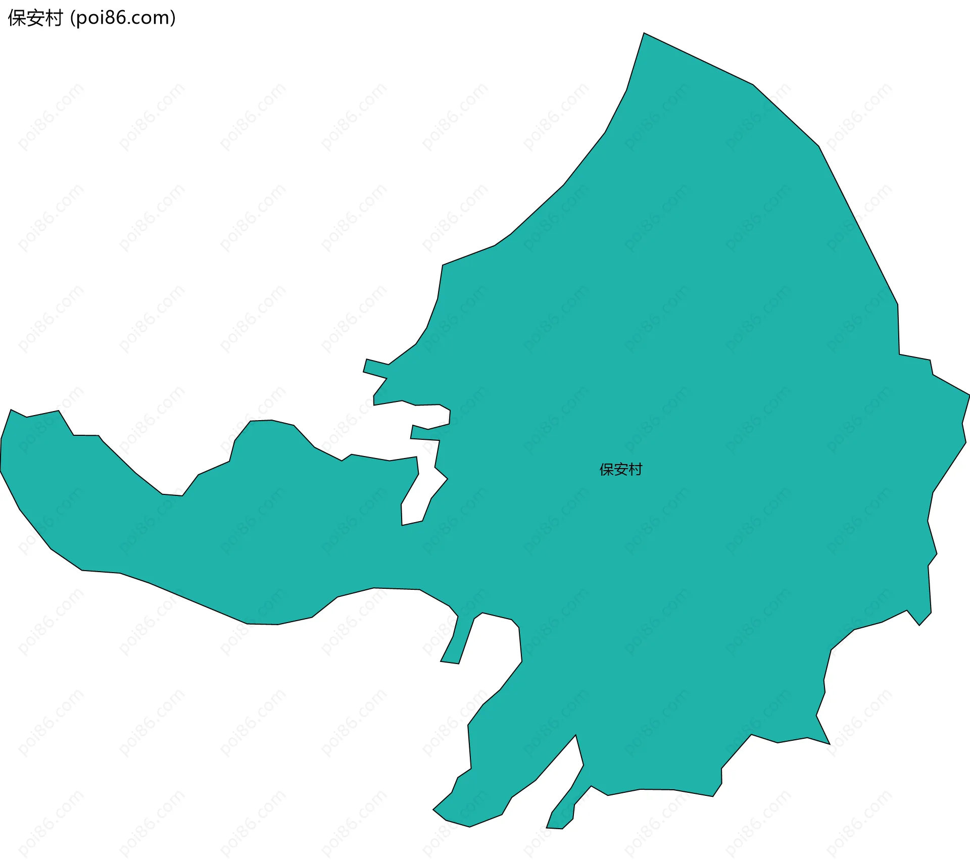 保安村边界地图