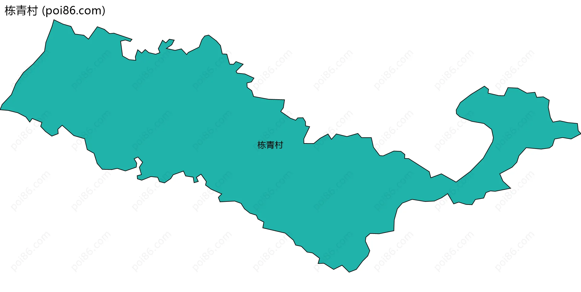 栋青村边界地图