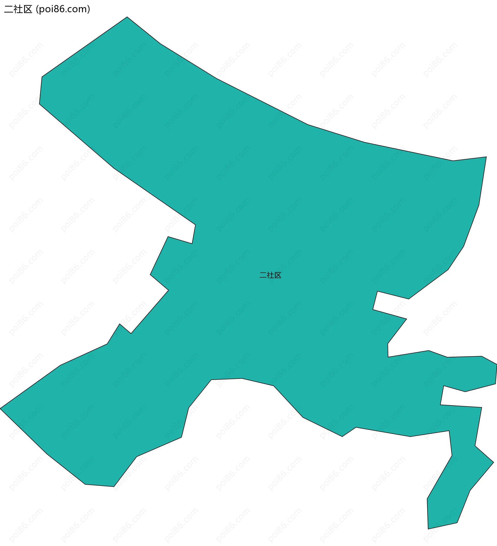 二社区边界地图