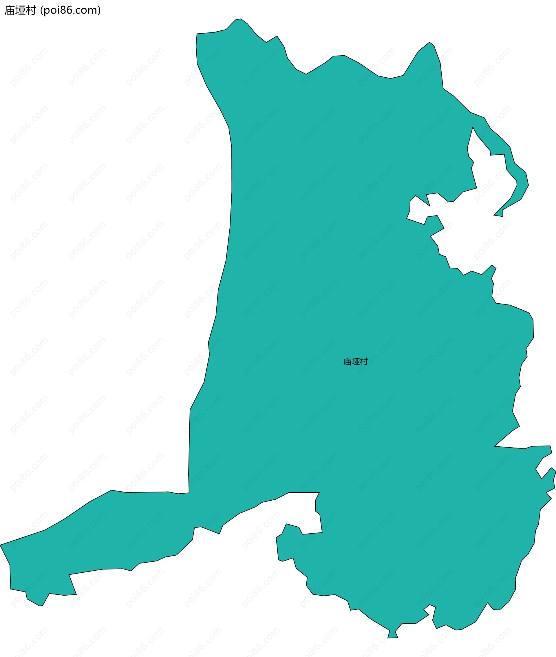 庙垭村边界地图