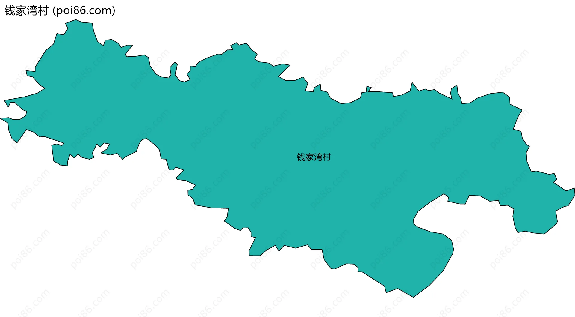 钱家湾村边界地图