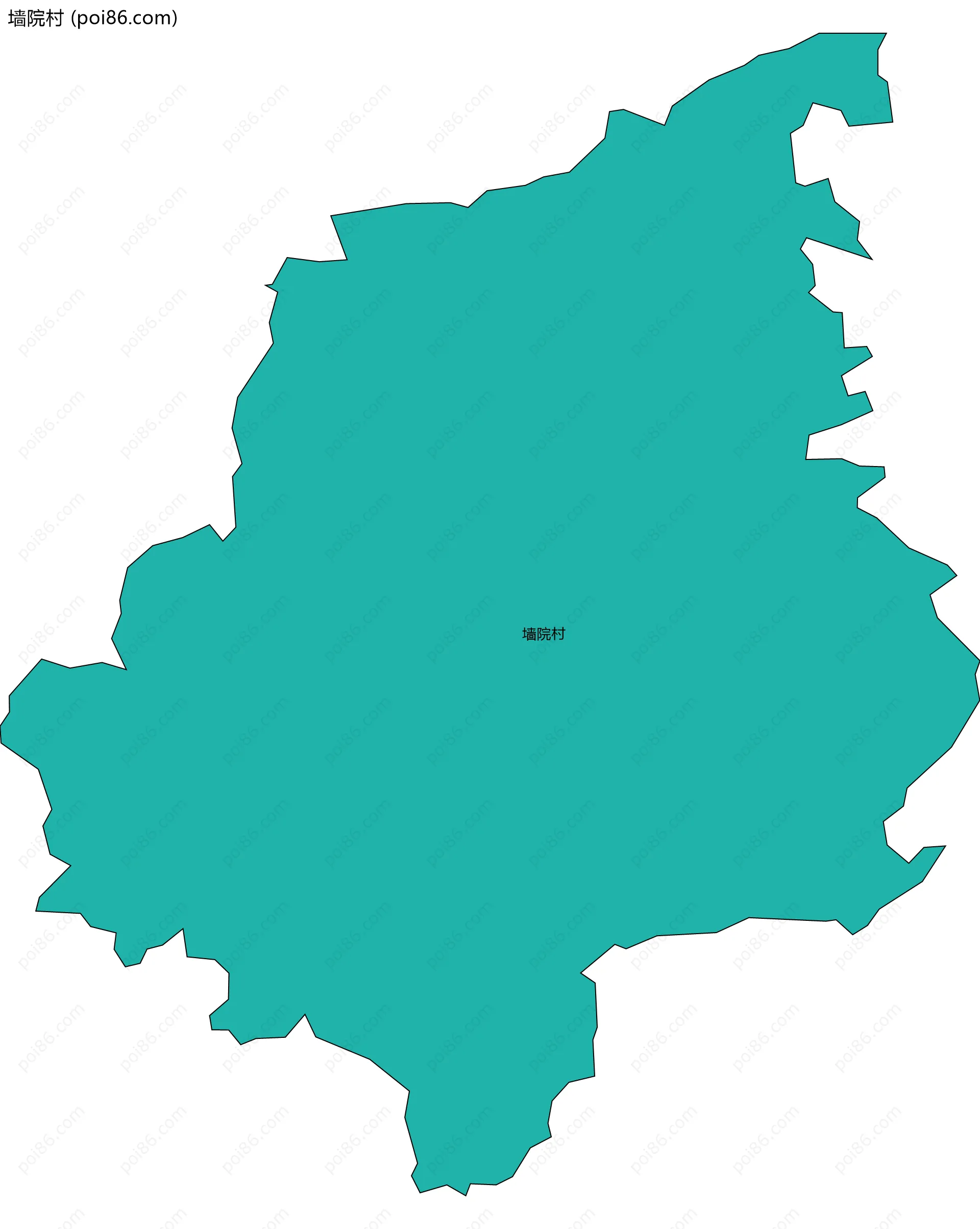 墙院村边界地图