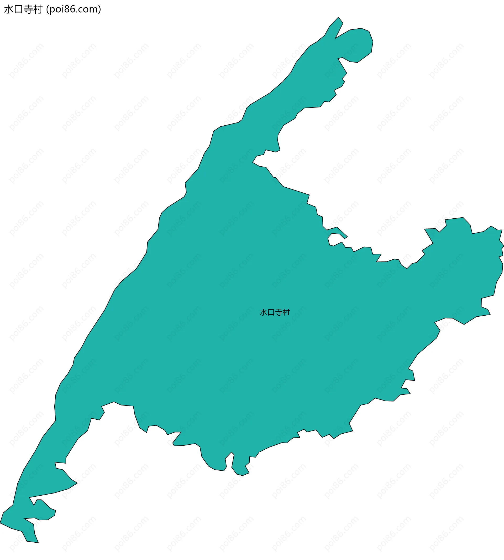 水口寺村边界地图