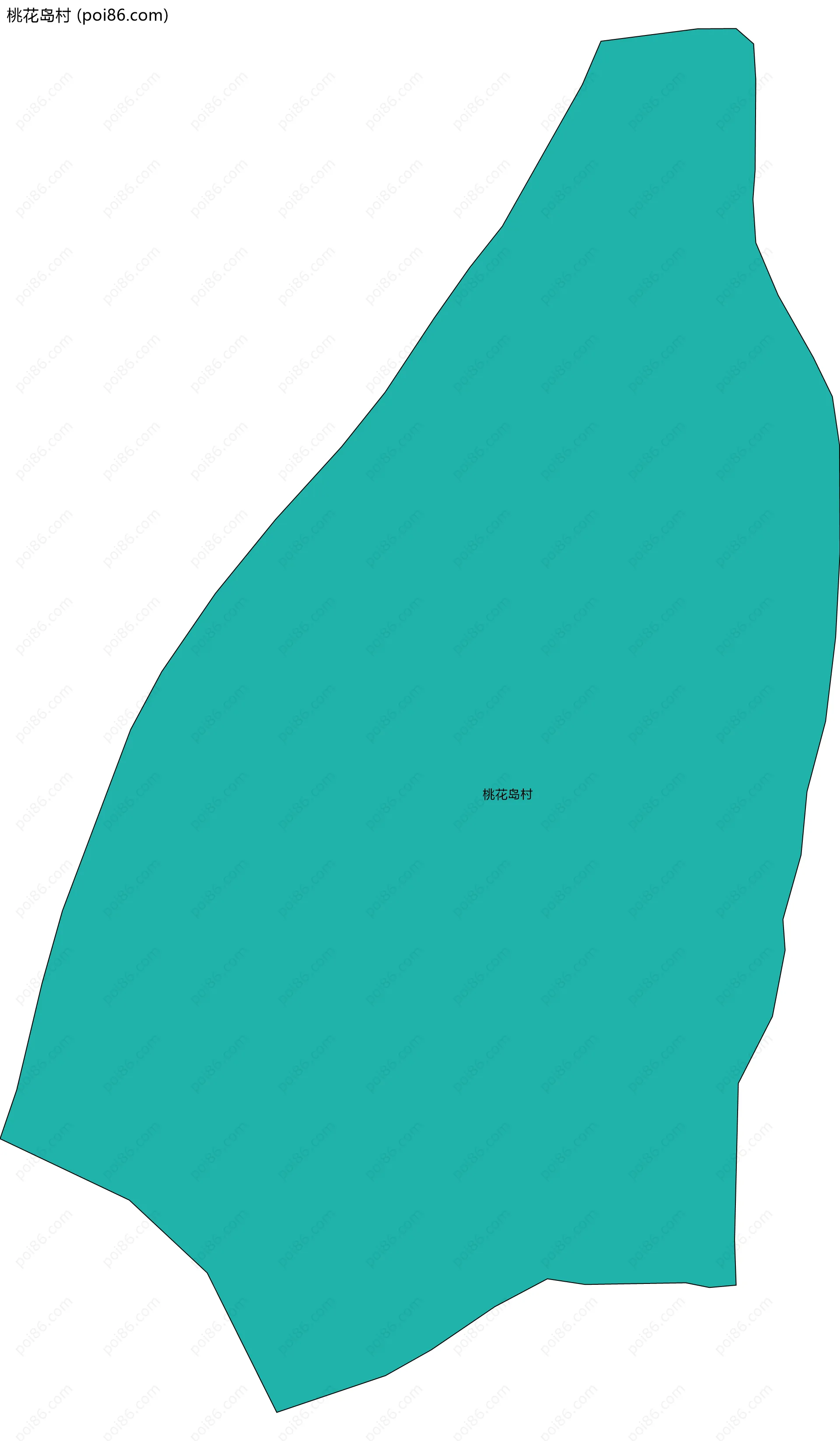 桃花岛村边界地图