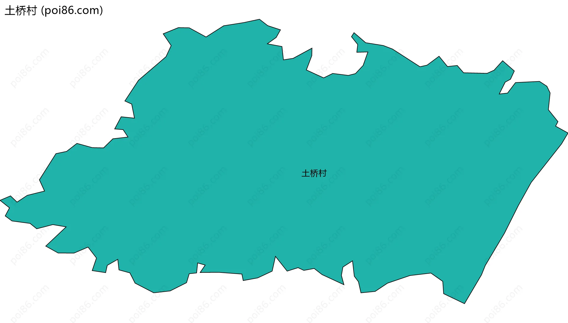 土桥村边界地图