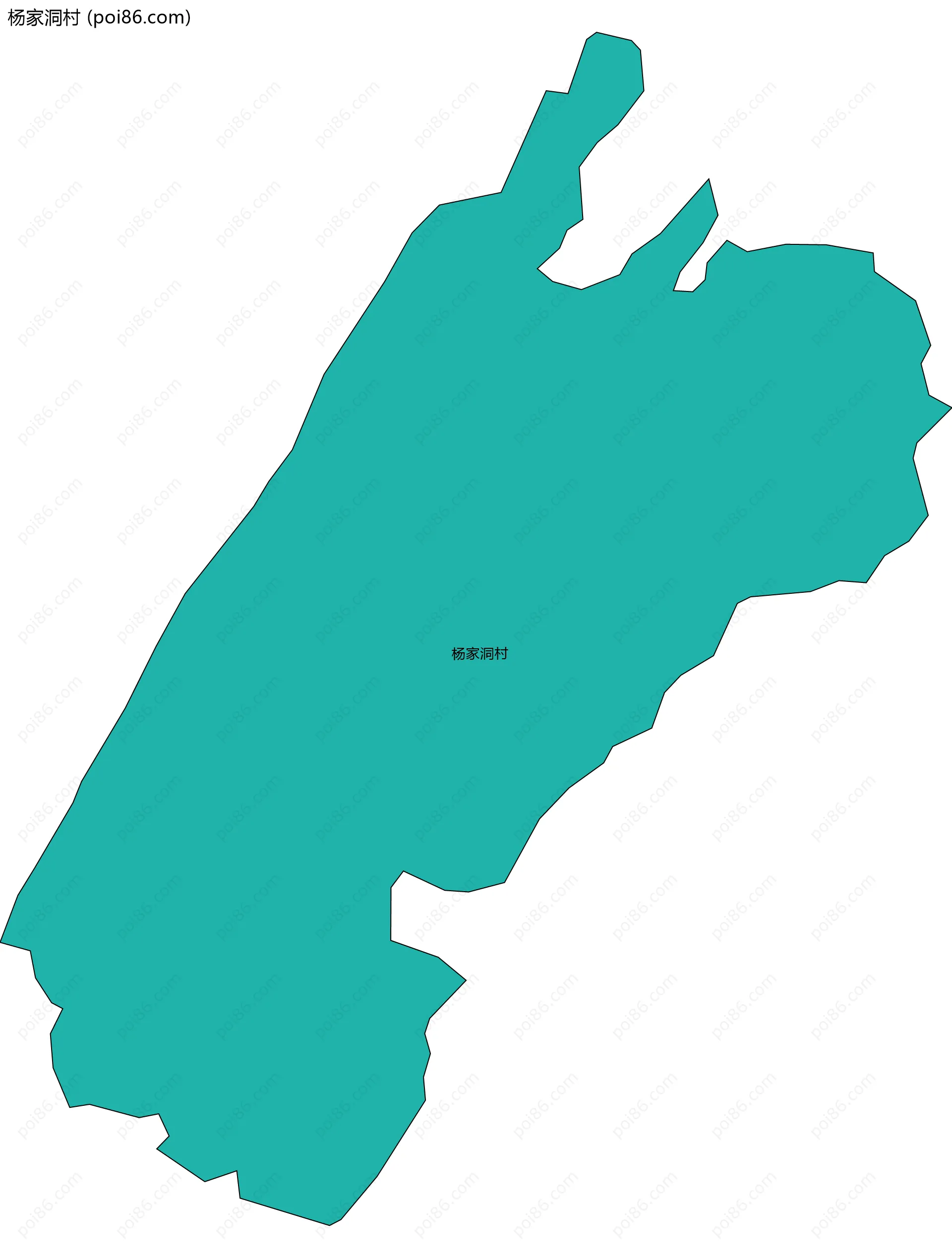 杨家洞村边界地图