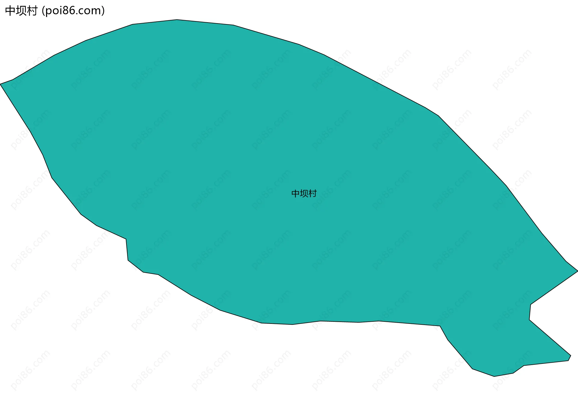 中坝村边界地图