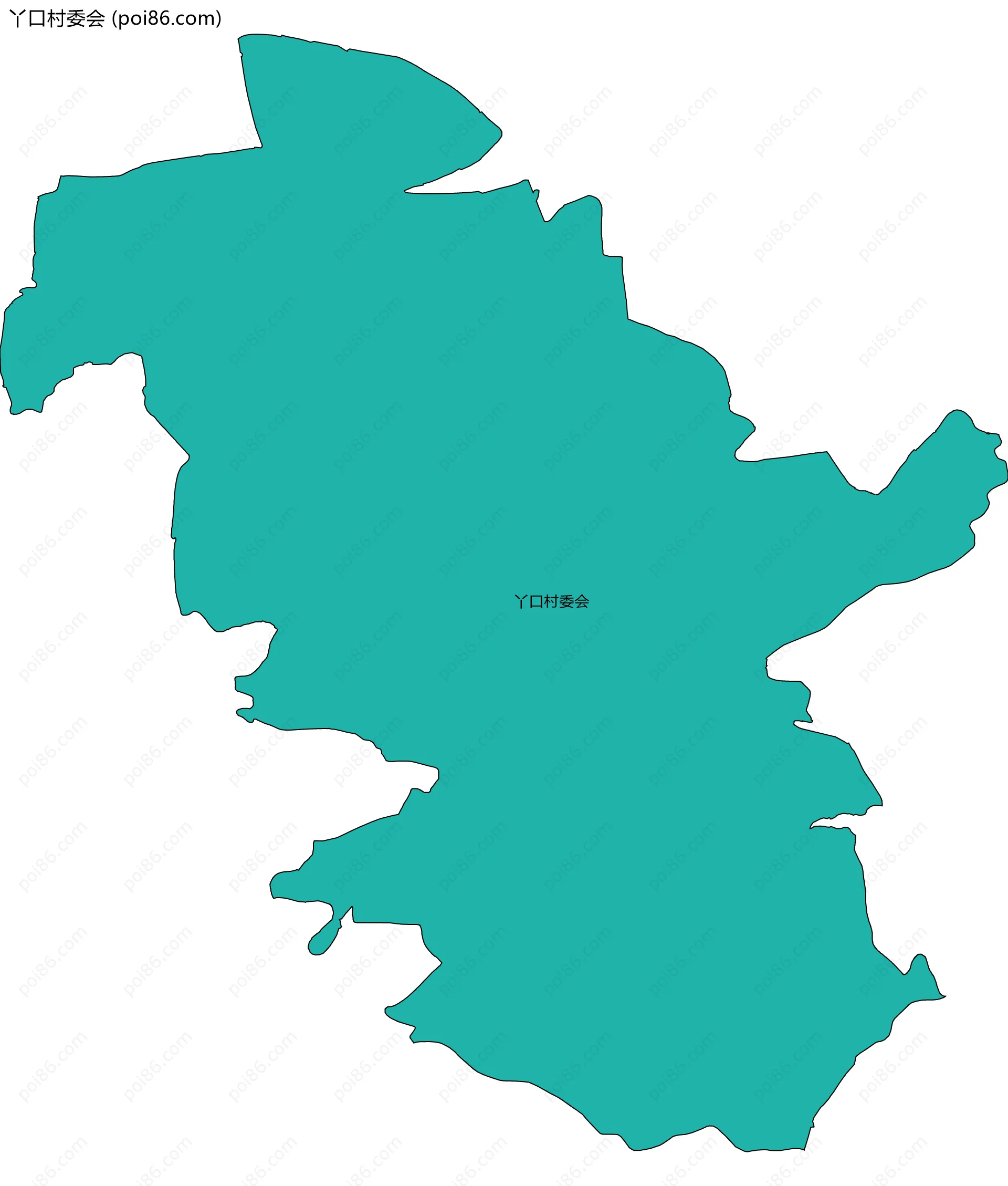 丫口村委会边界地图