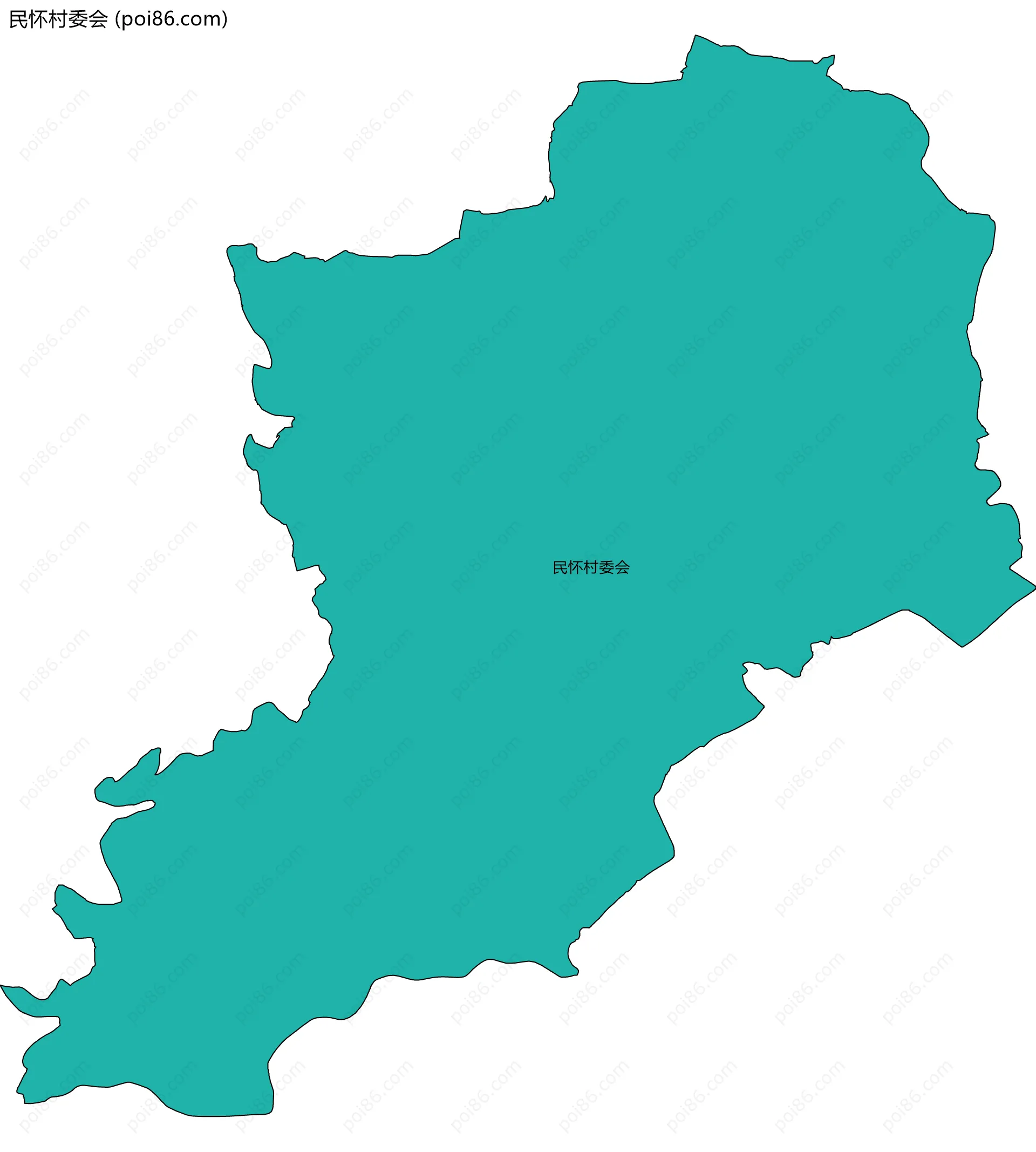 民怀村委会边界地图