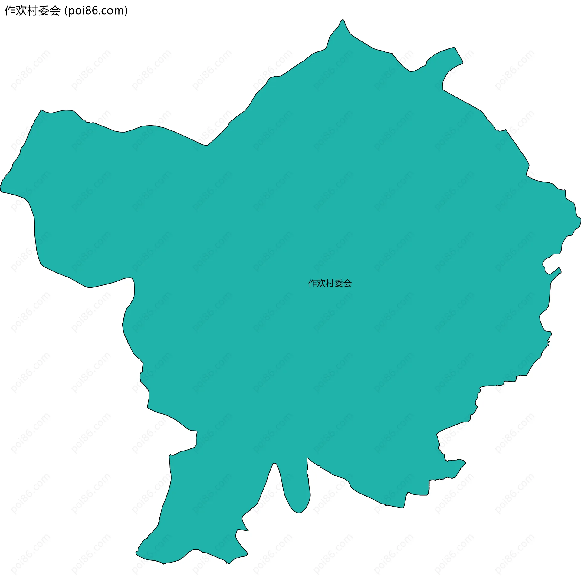 作欢村委会边界地图