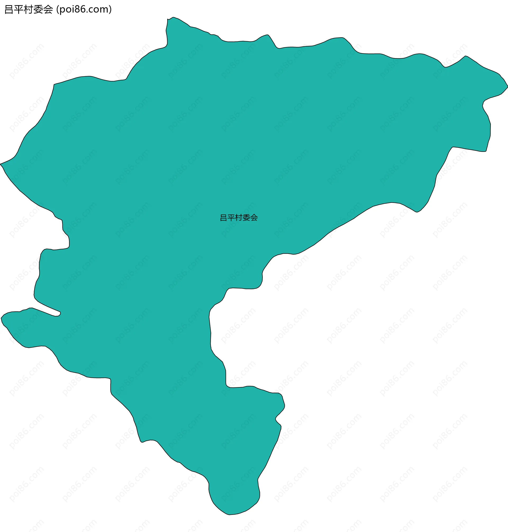 吕平村委会边界地图