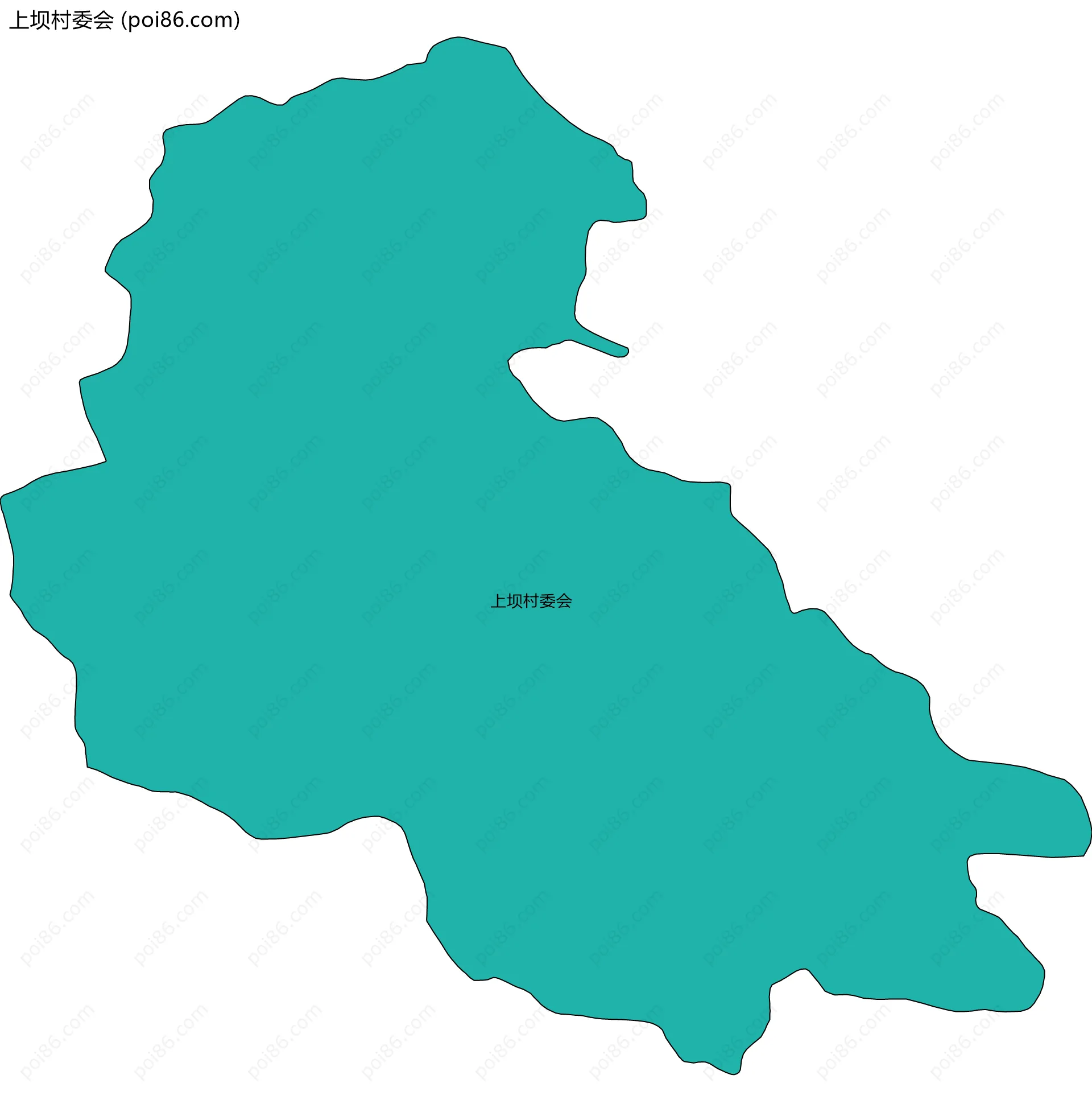 上坝村委会边界地图