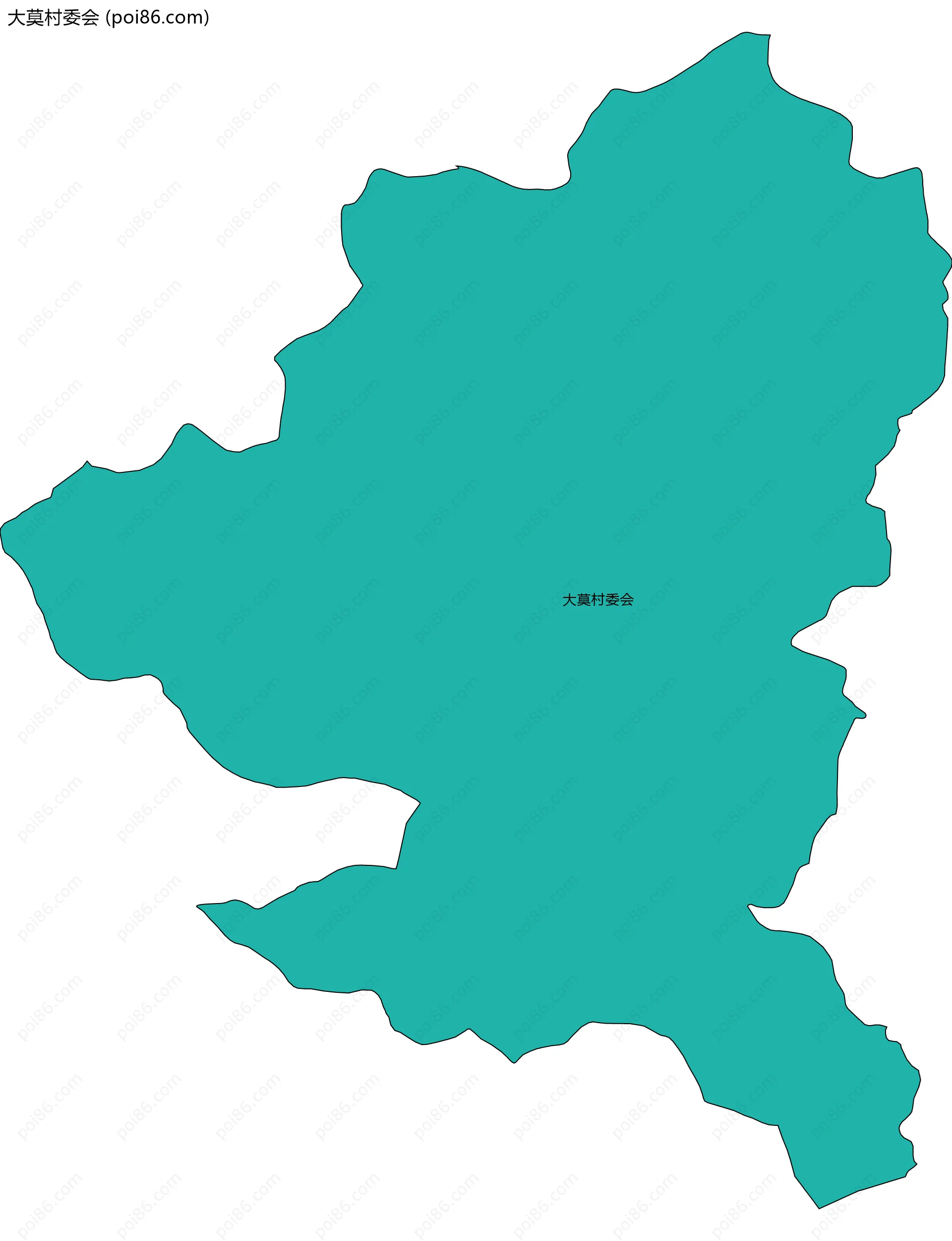 大莫村委会边界地图