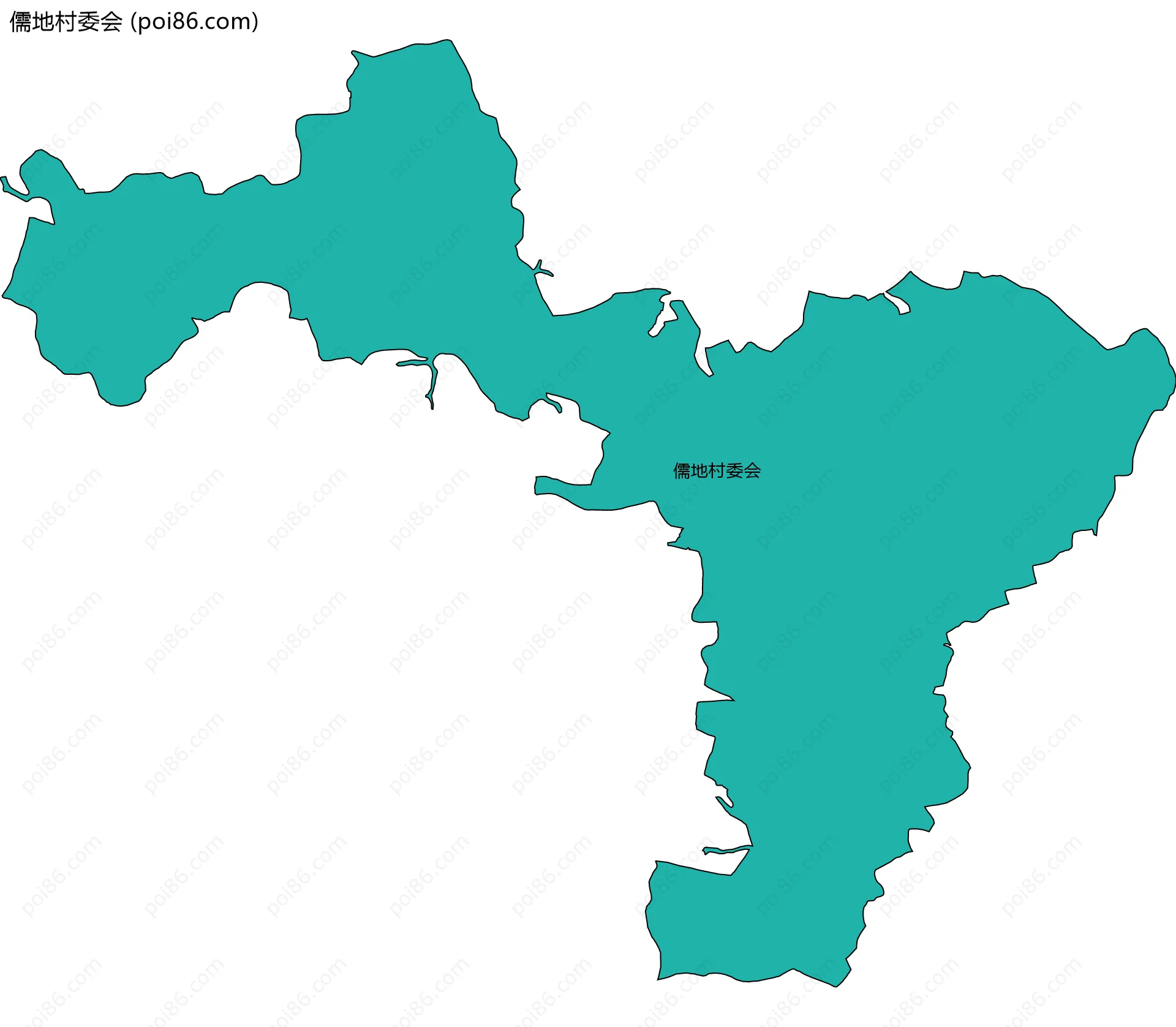 儒地村委会边界地图