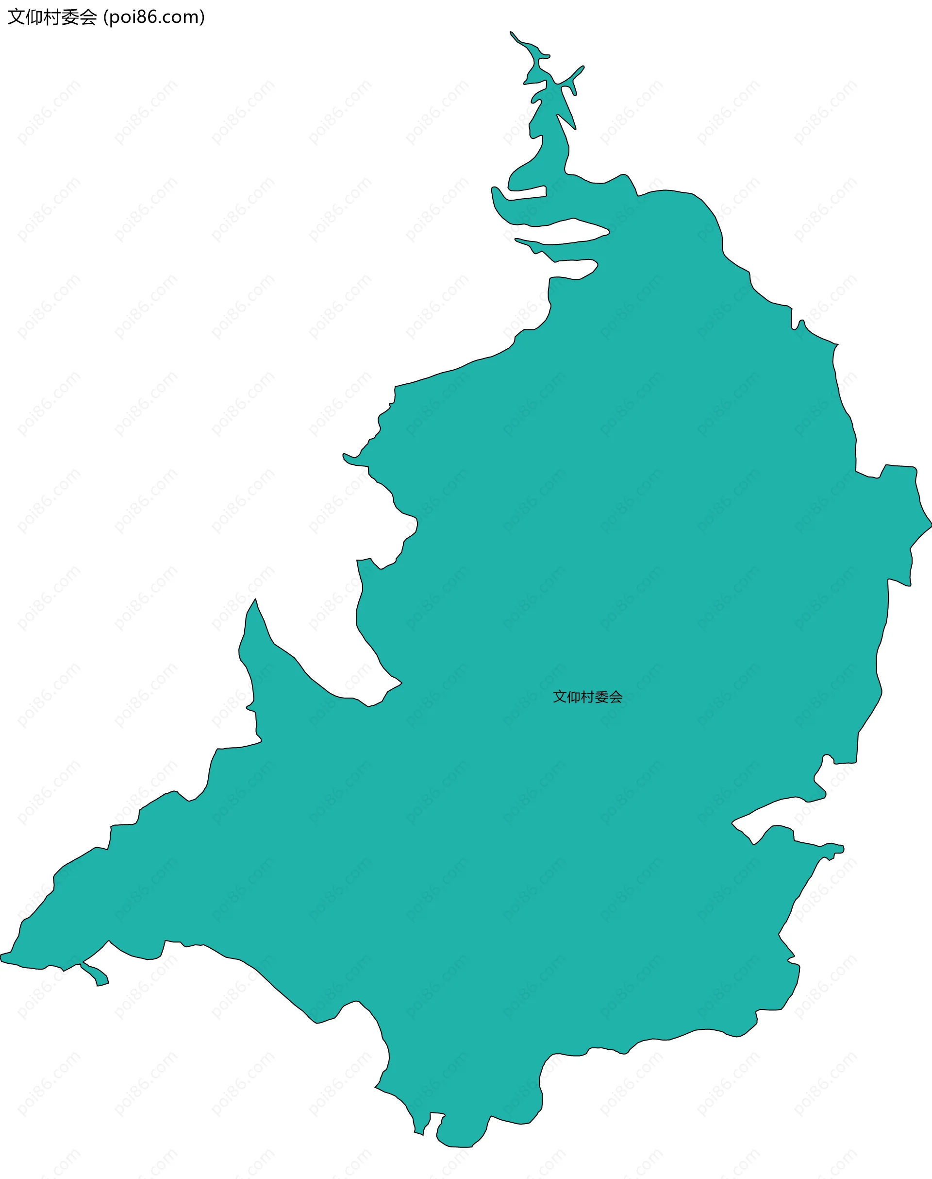 文仰村委会边界地图