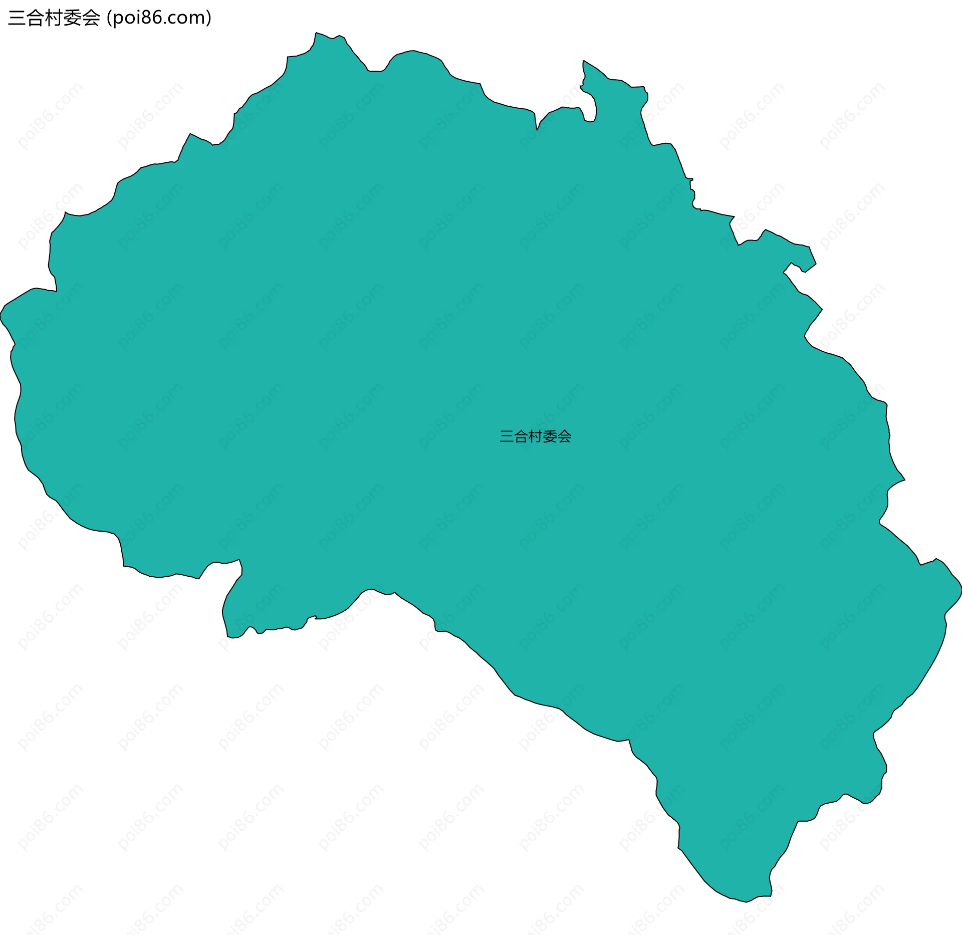 三合村委会边界地图