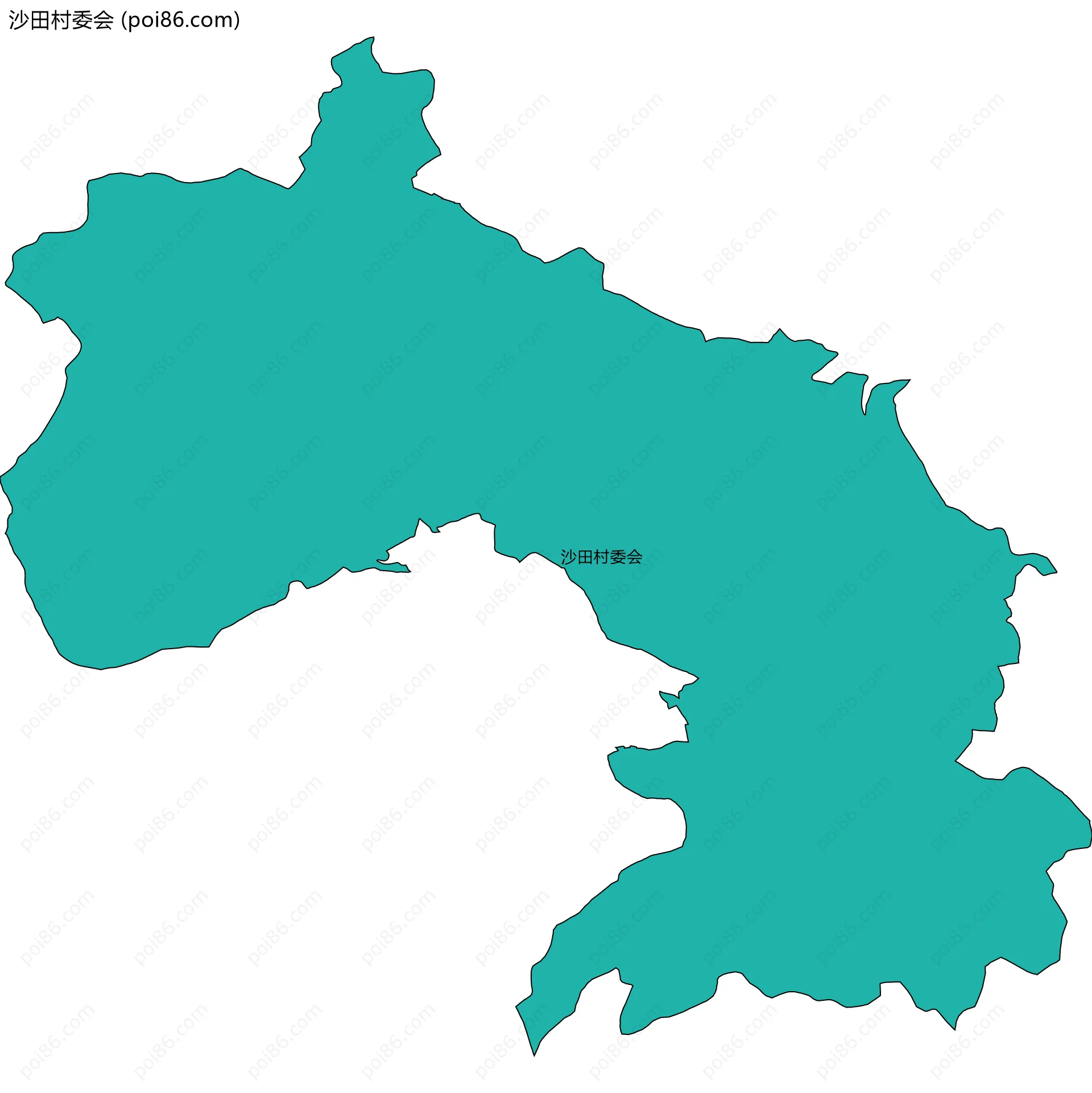 沙田村委会边界地图