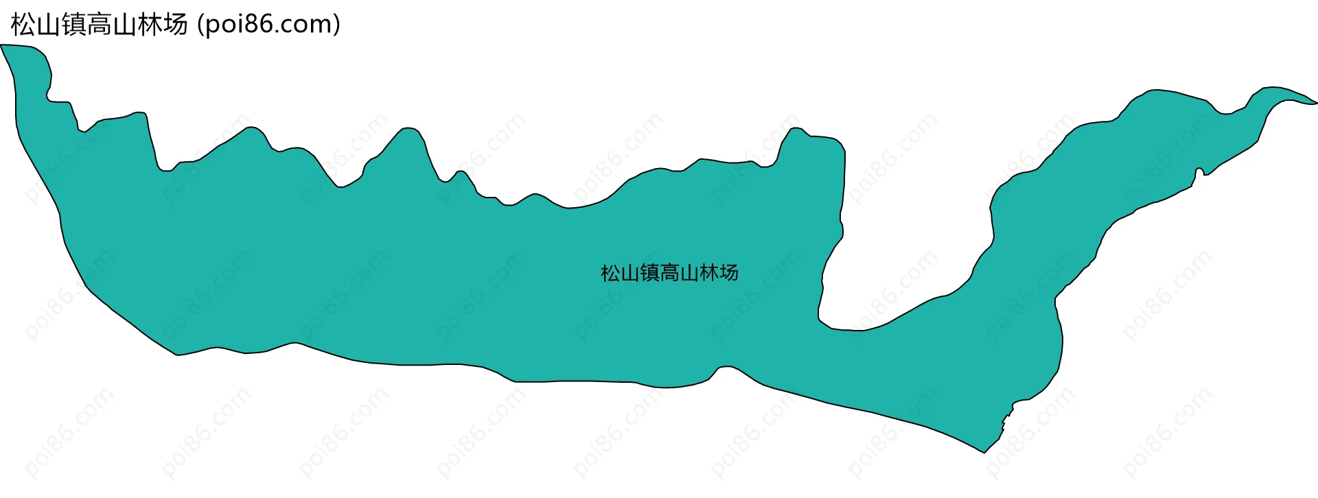 松山镇高山林场边界地图